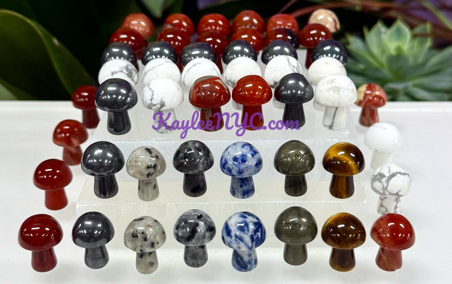 Wholesale Lot 50 PCs Mixed Crystal Mushroom 19mm Healing Energy