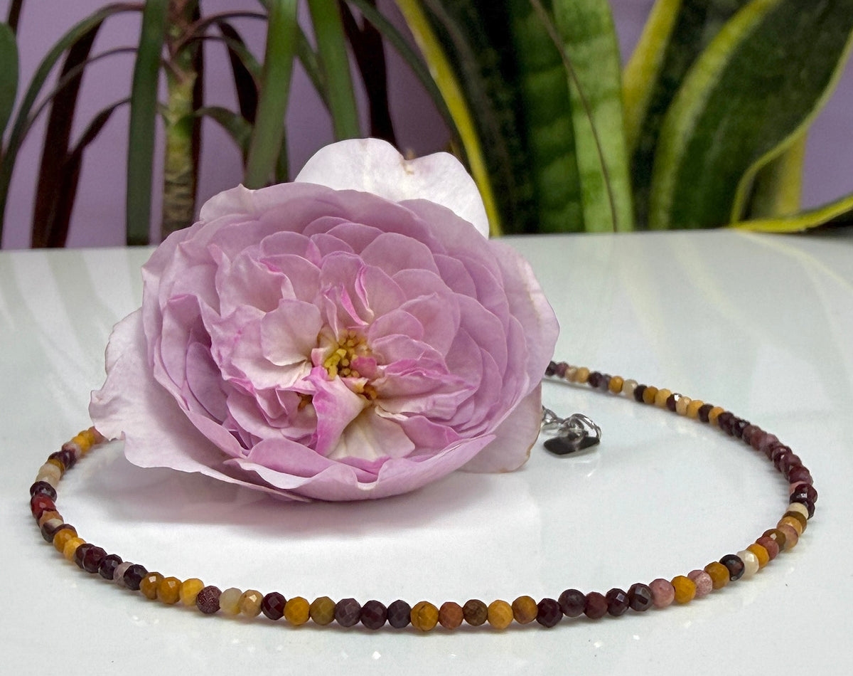 6 PCs 2mm Natural Mookaite Jasper Anklet Crystals Healing Energy