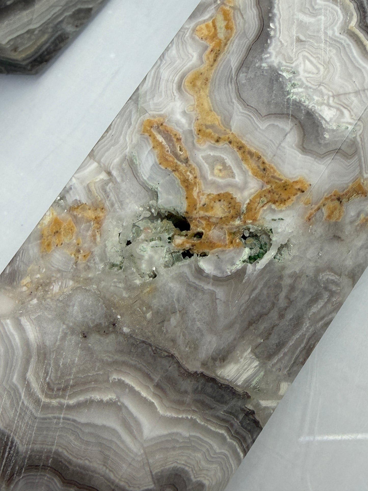 Wholesale Lot 3-4Pcs Natural White Lace Agate Tower Crystal Obelisk point 4.9-5lbs Healing Energy