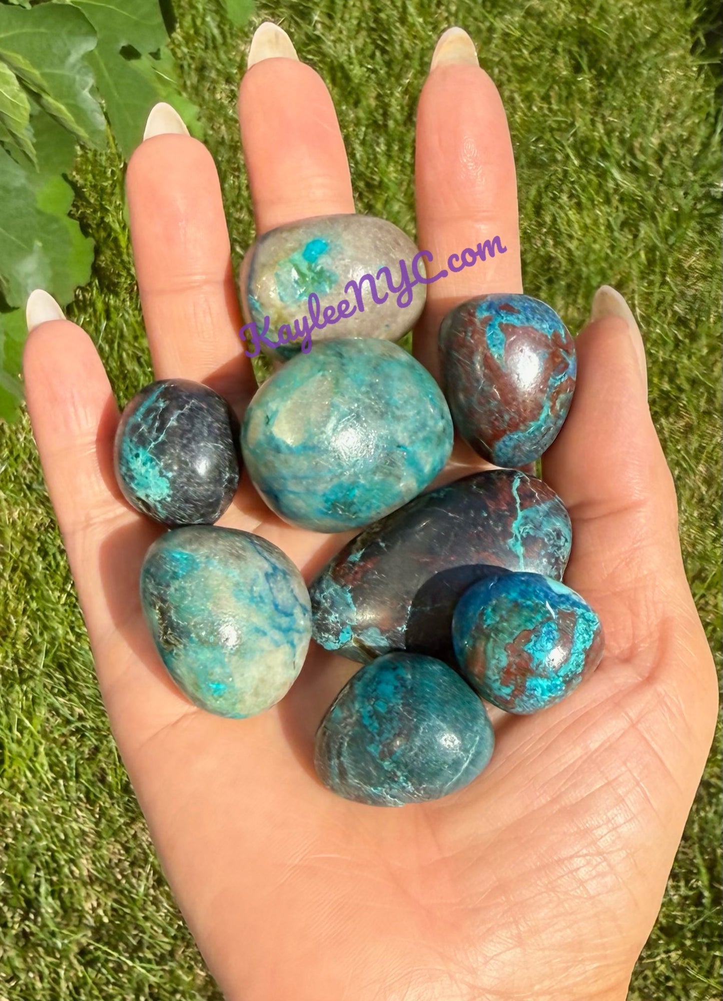 1 lb Natural Chrysocolla Shattuckite Azurite Dioptase Malachite Cuprite Hematite Quartz Tumble Crystals