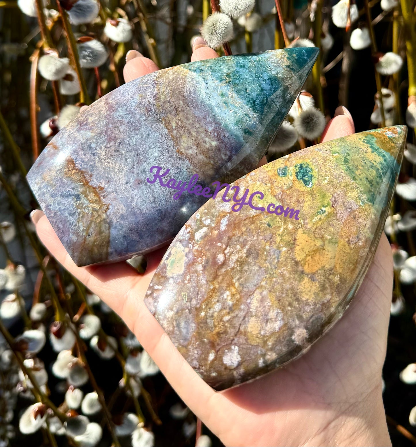 5-6 PCs Natural Marine Jasper Freeform Crystal bulk wholesale