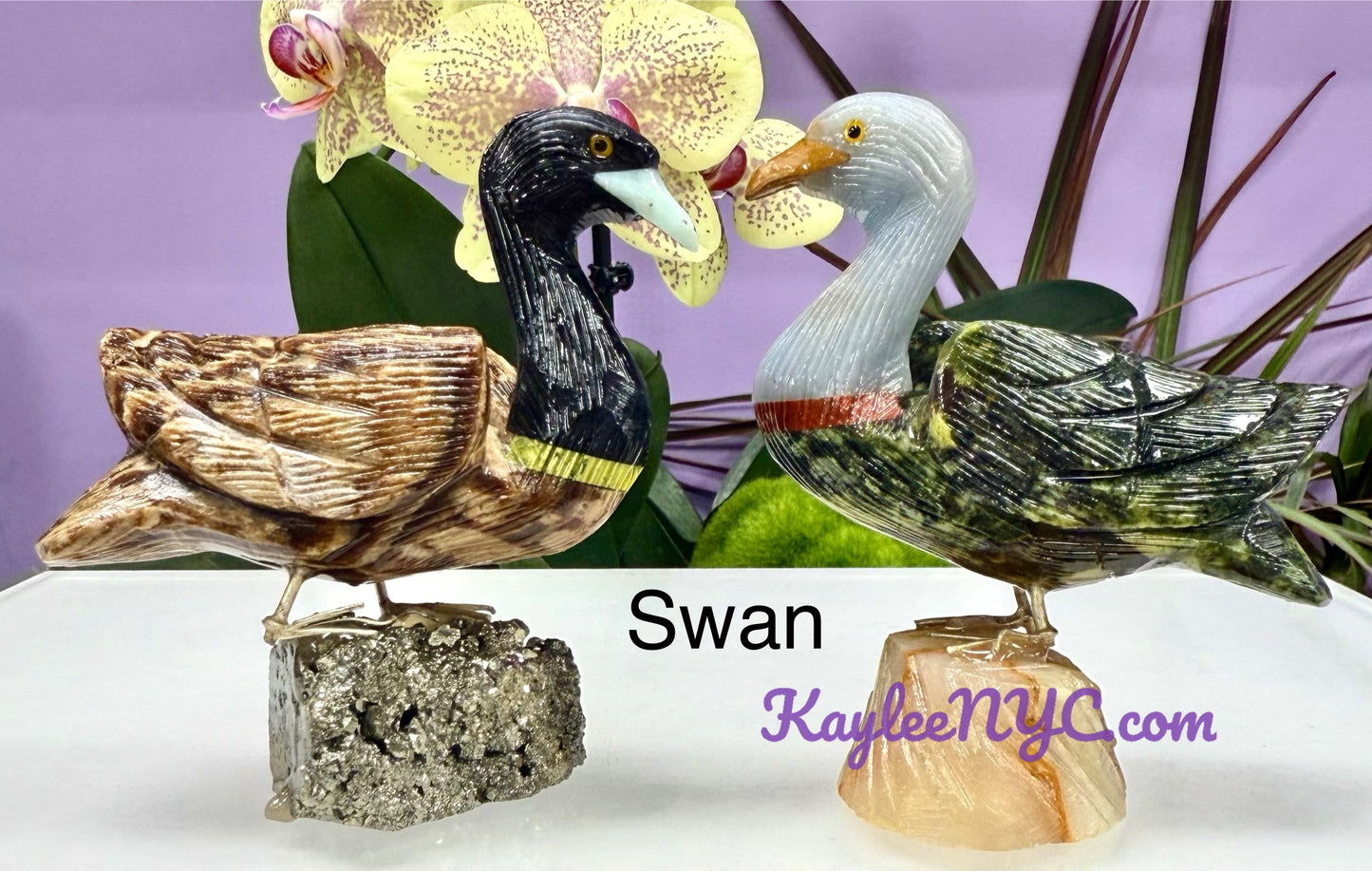 4 PCs Mix Natural Crystal Birds Healing energy