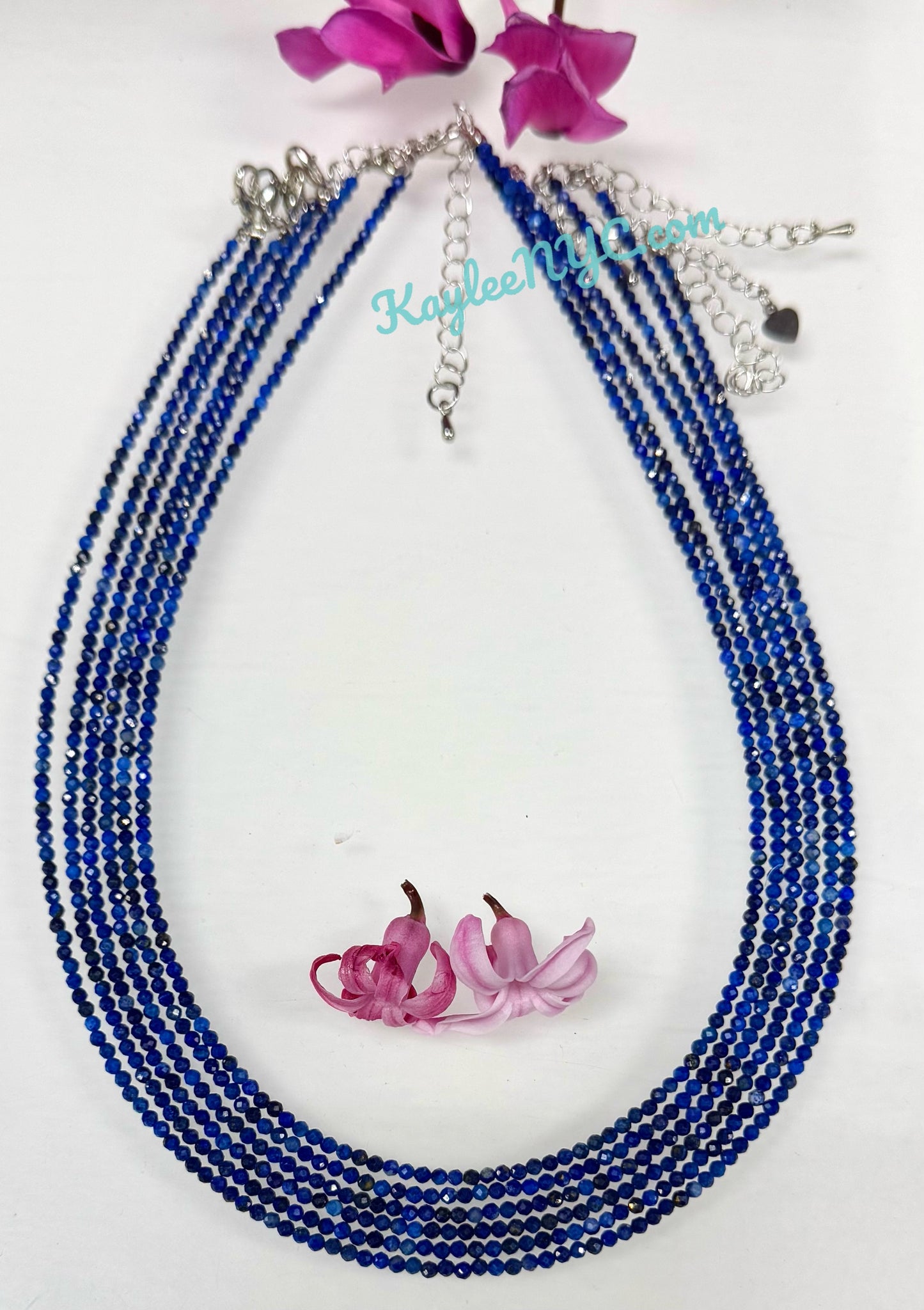 6 PCs 2mm Natural Lapis Lazuli Necklaces