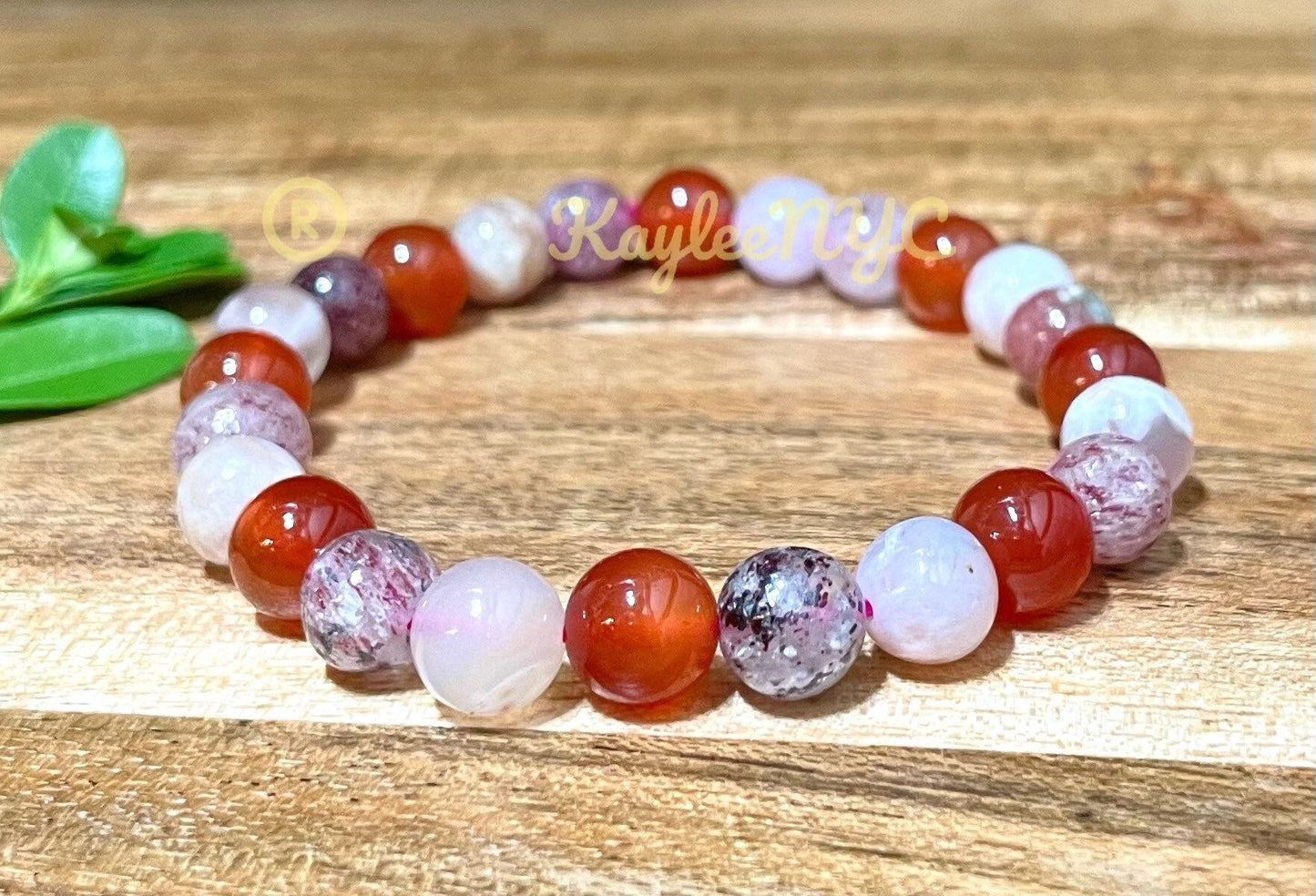 Wholesale 6 Pcs Natural Love Combo Crystal 8mm 7.5” Healing Stretch Bracelet