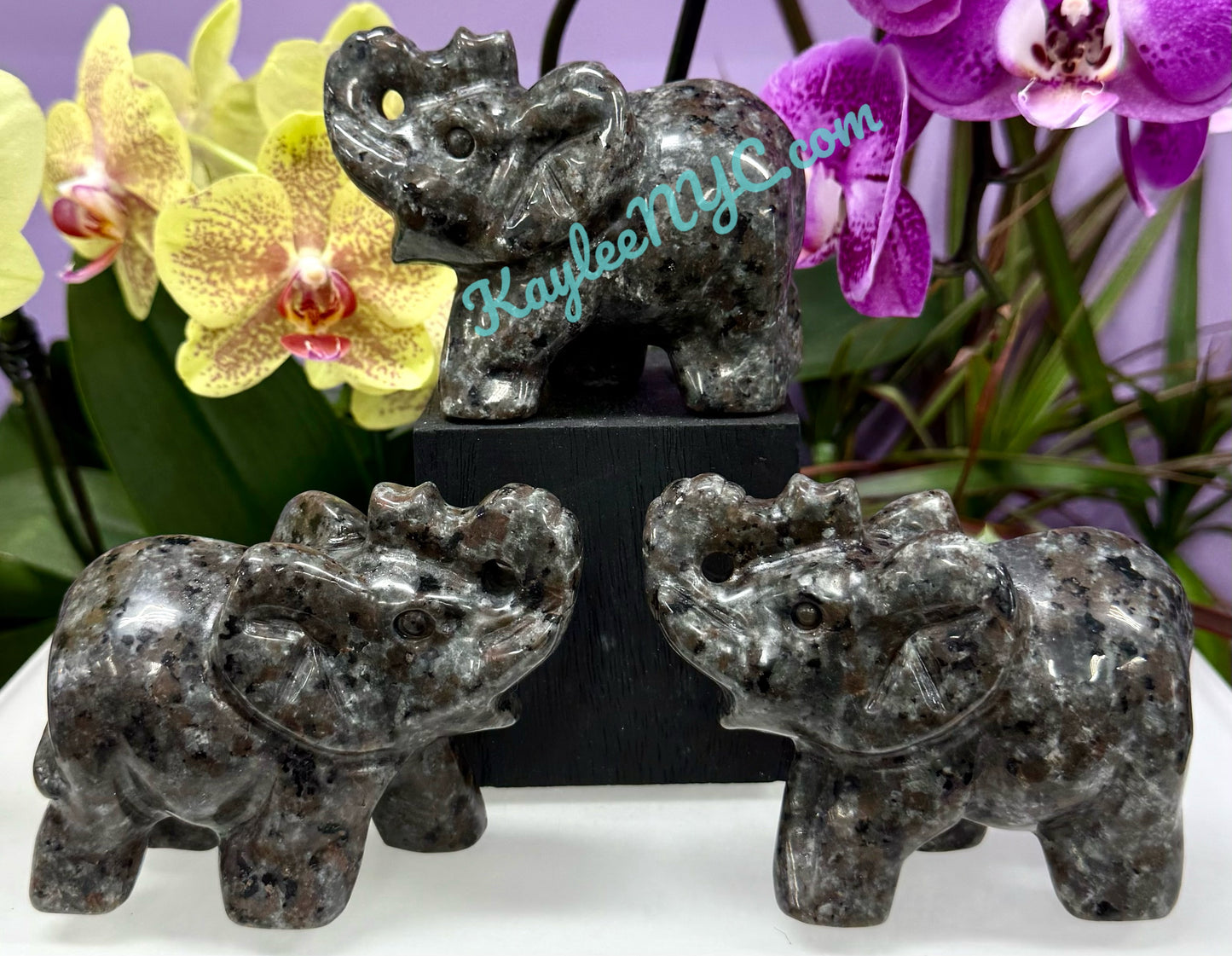 Wholesale Lot 3 Pcs Natural Yooperlite aka Emberlite Elephants