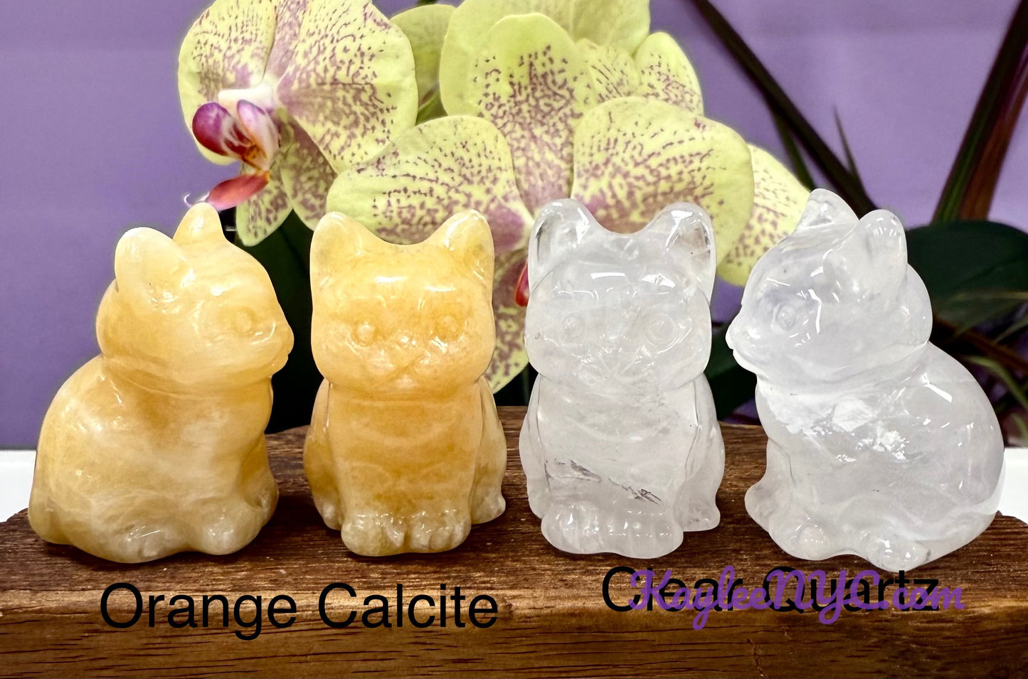 10 PCs Natural Crystals Cat Healing Energy