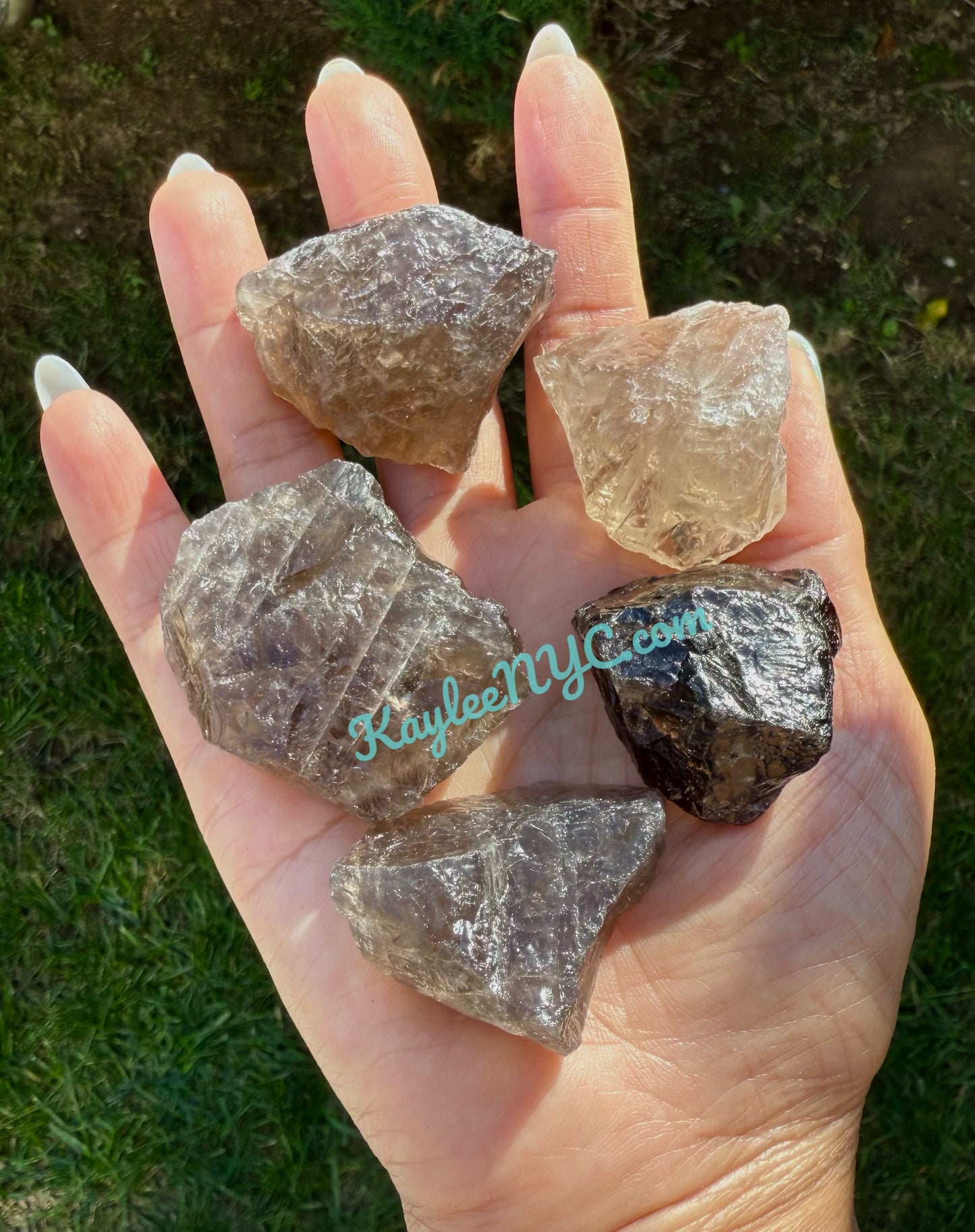 2 lbs Natural Smoky Quartz Rough Crystals Healing Energy
