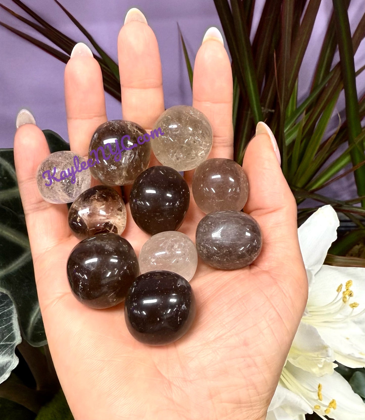 2 lbs Natural Smoky Quartz Tumble