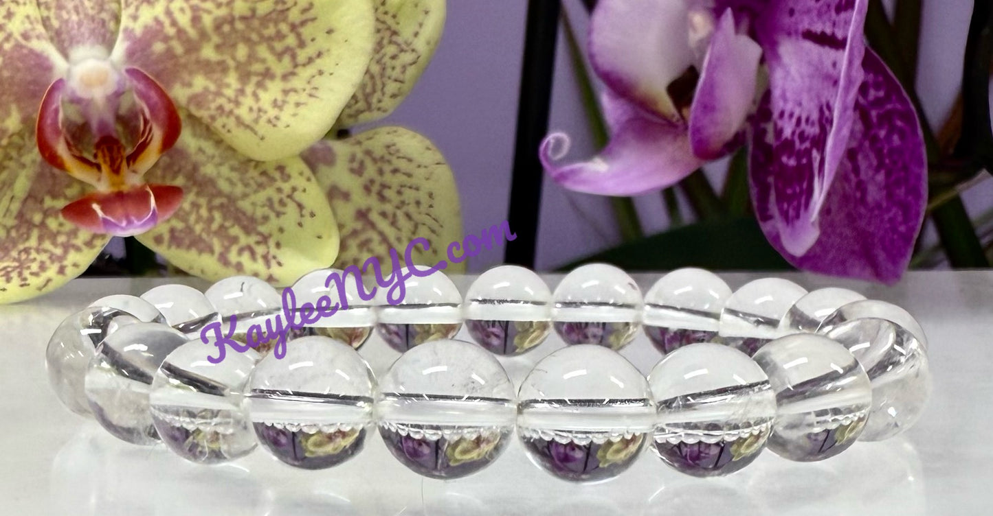 Wholesale Lot 6 Pcs Natural Clear Quartz 10mm 8” Crystal Healing Stretch Bracelet