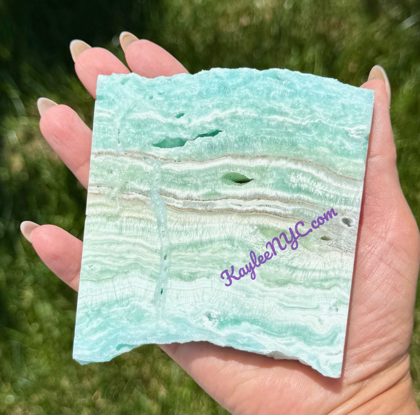 Wholesale Lot 6-7 pcs Natural Blue Arragonite Slab Crystal