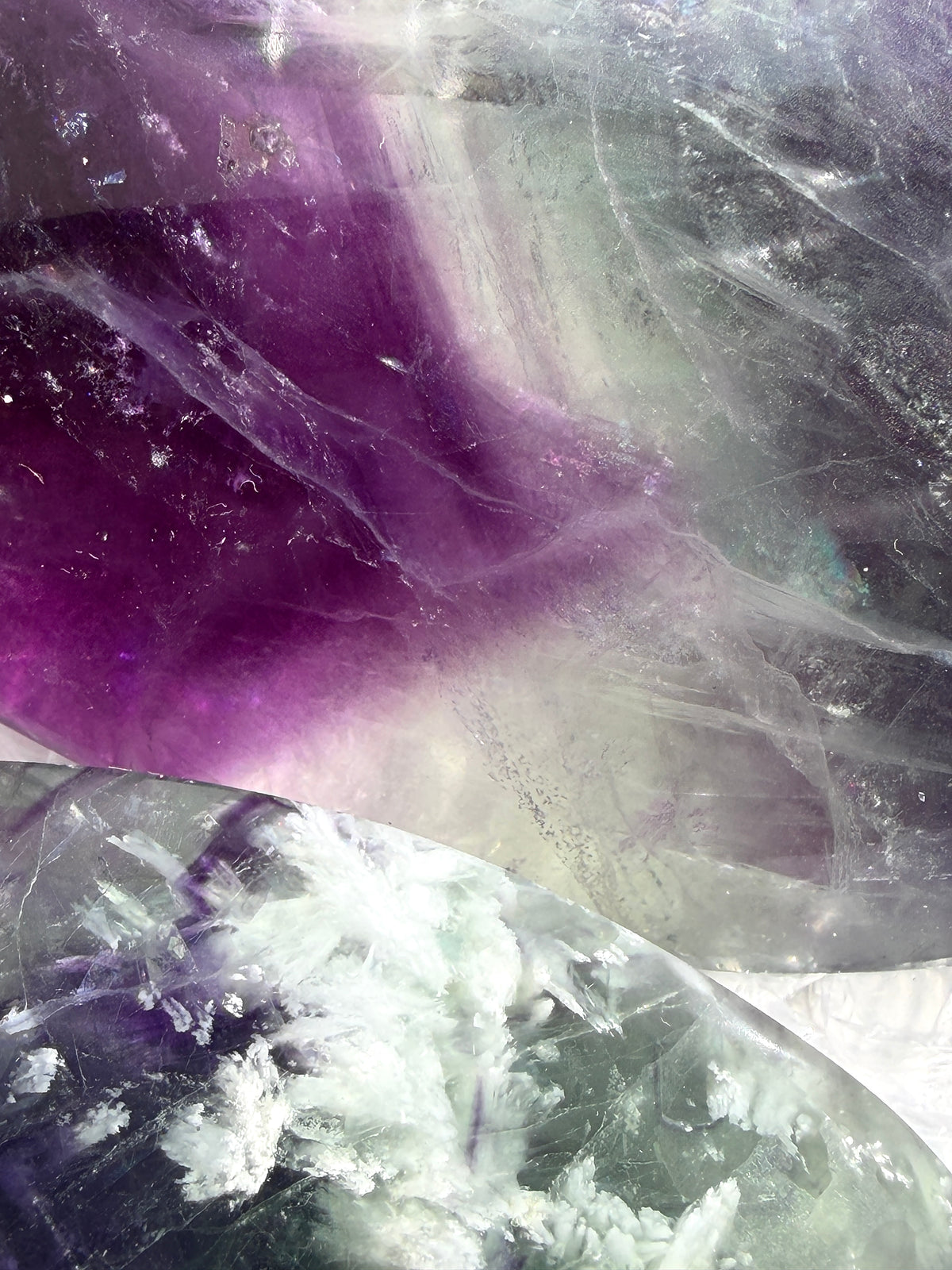 Wholesale Lot 4 pcs Natural Rainbow Fluorite Freeform Crystal Healing Energy 1.9-2lbs