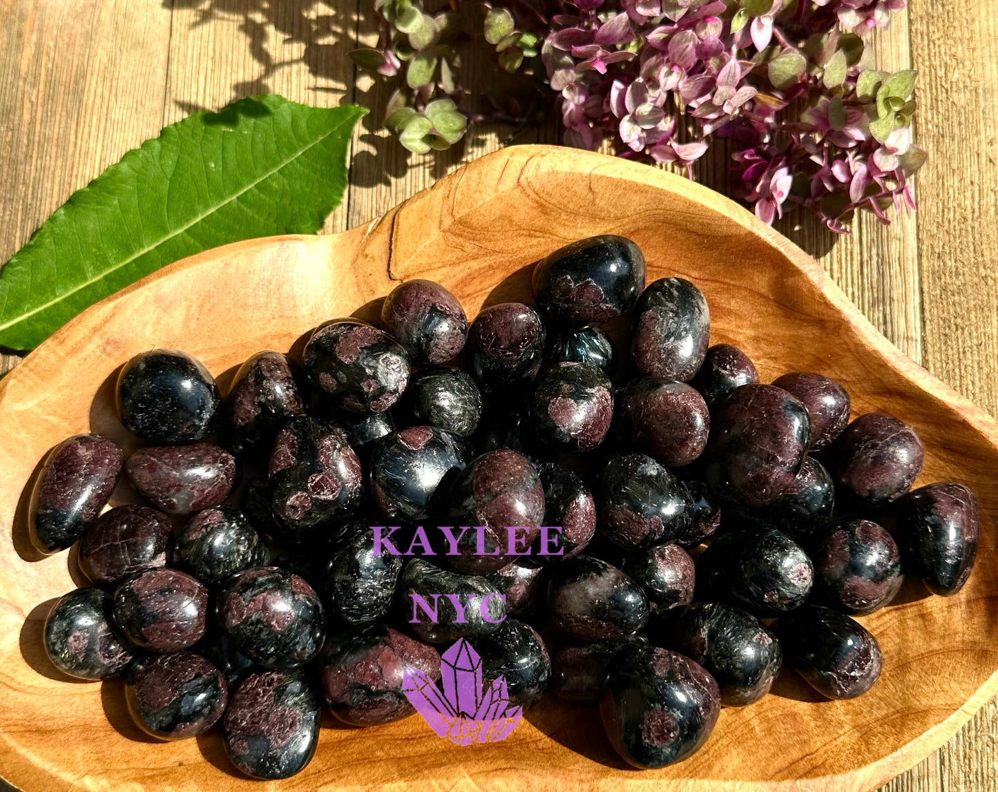 2 lbs Natural Garnet Astrophyllite Tumble Crystals Healing Energy