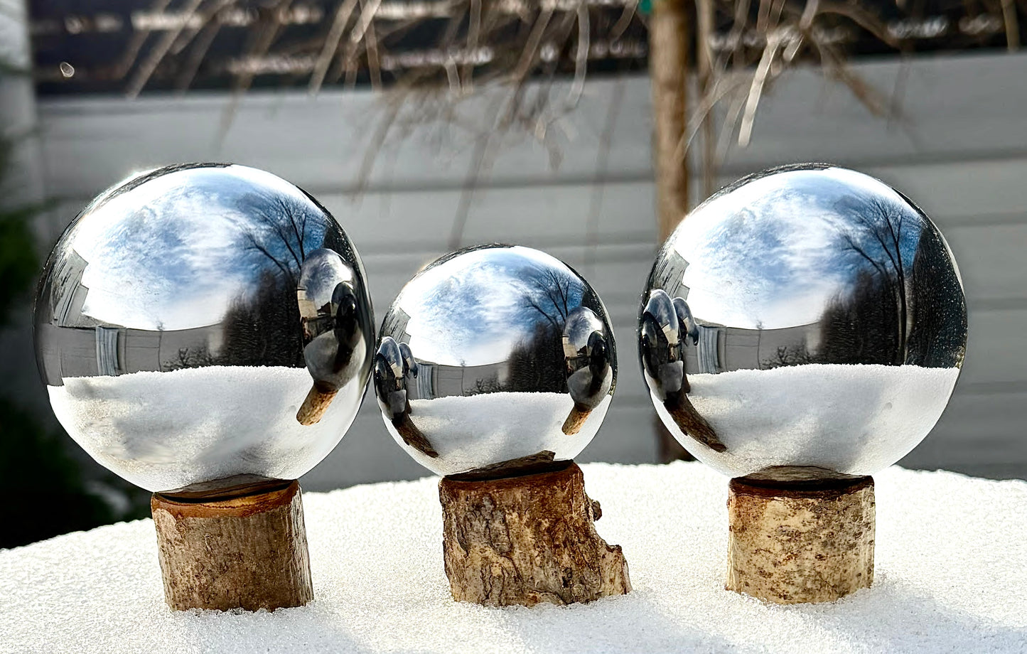 3-4PCs Natural Terahertz Sphere Crystals Healing Energy