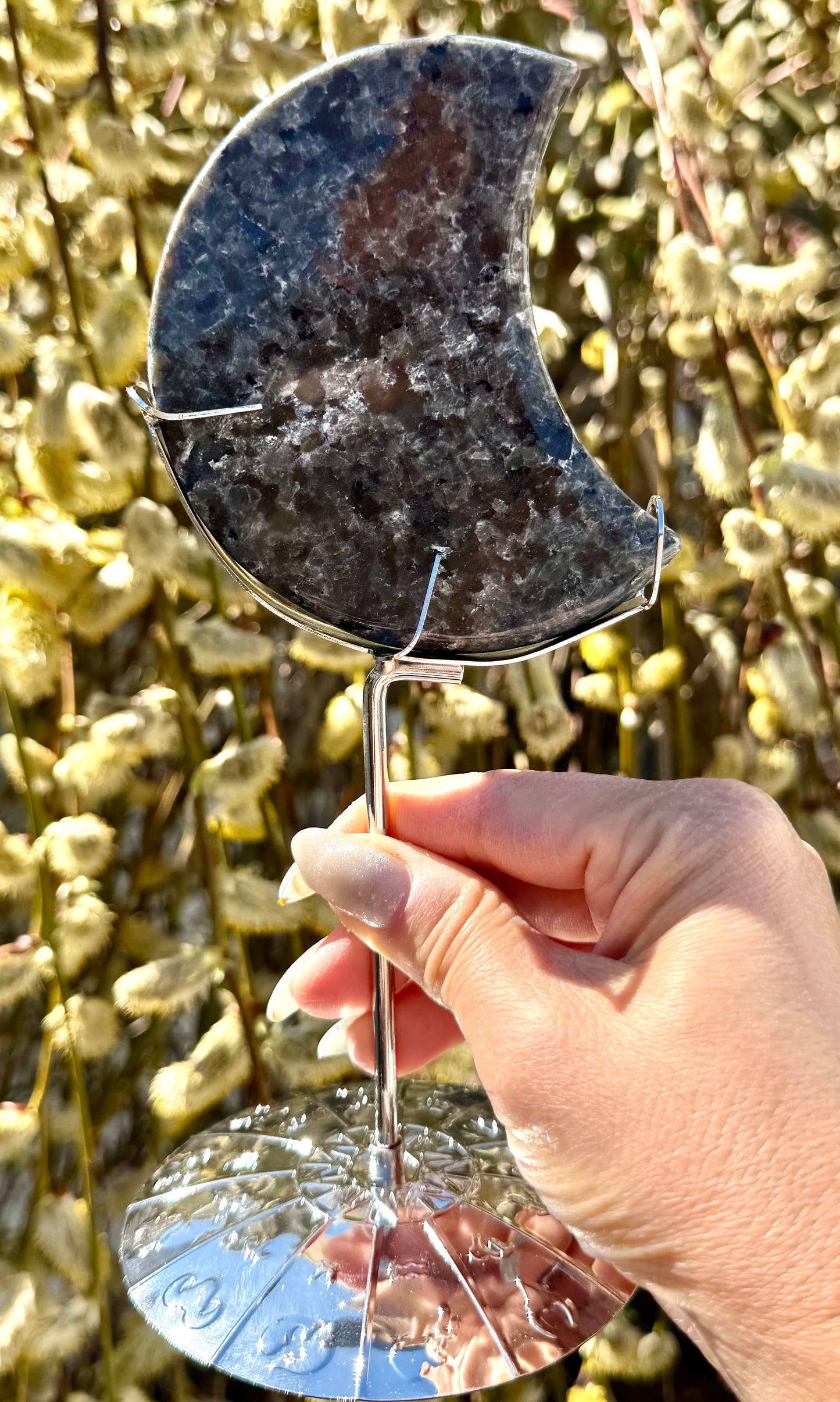 Wholesale Lot 4 PCs Natural Yooperlite Moon w/stand Healing Energy