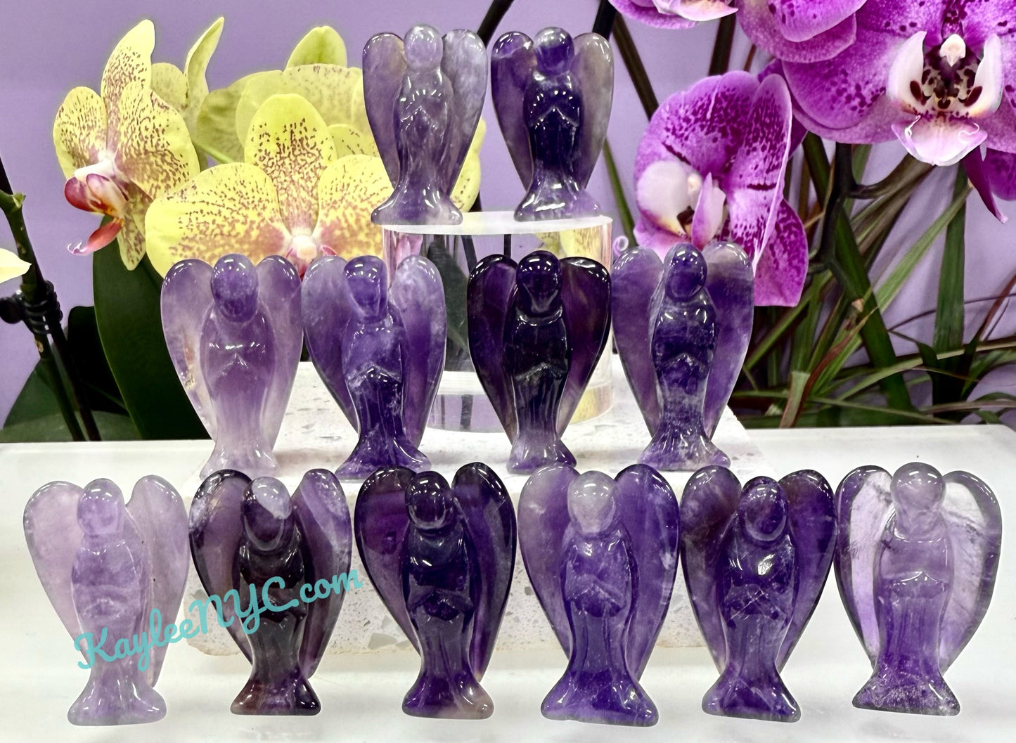 12 PCs 4cm Natural Amethyst Angel