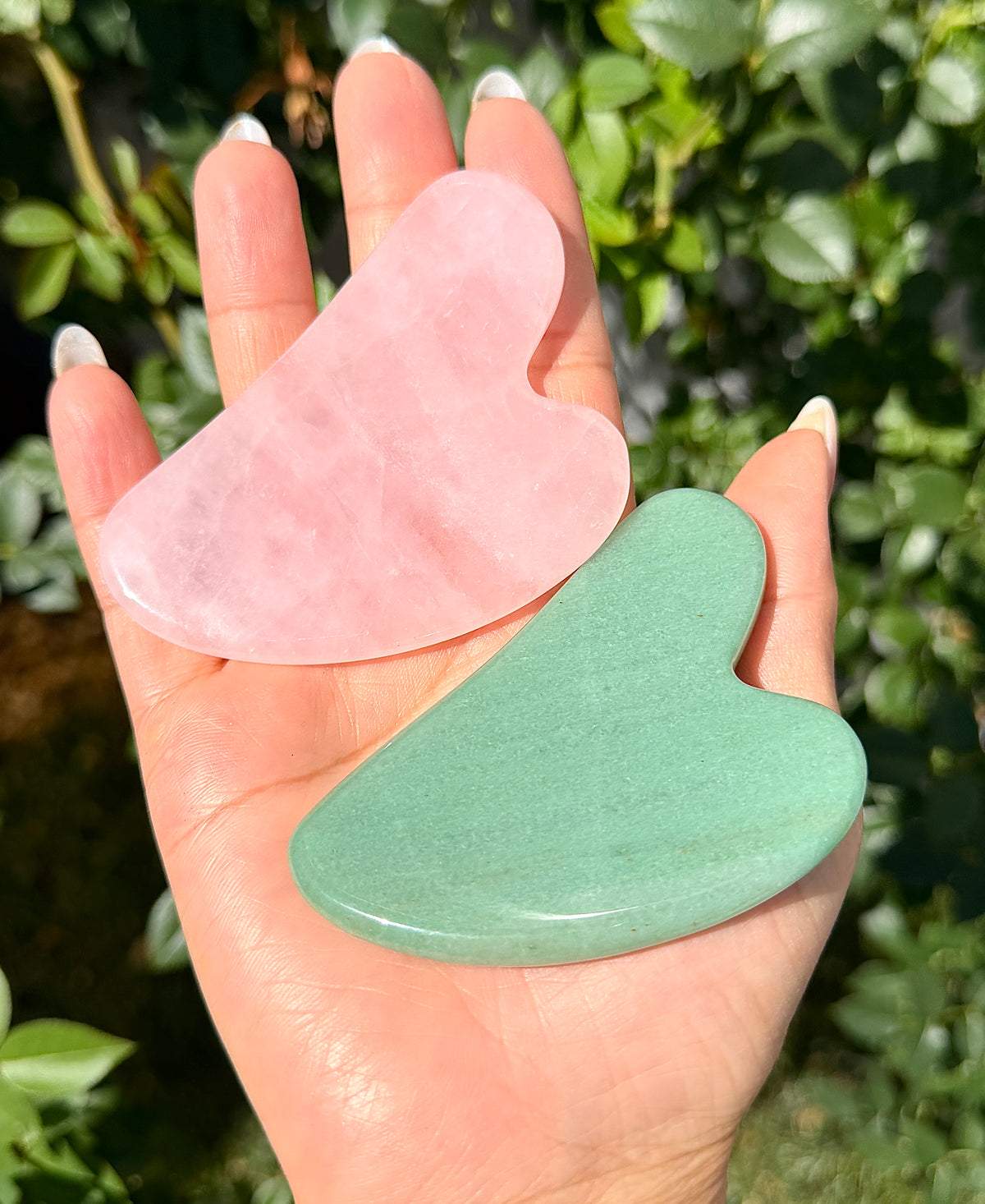 8 pcs Natural Crystal Gua Sha Facial Massage Heart