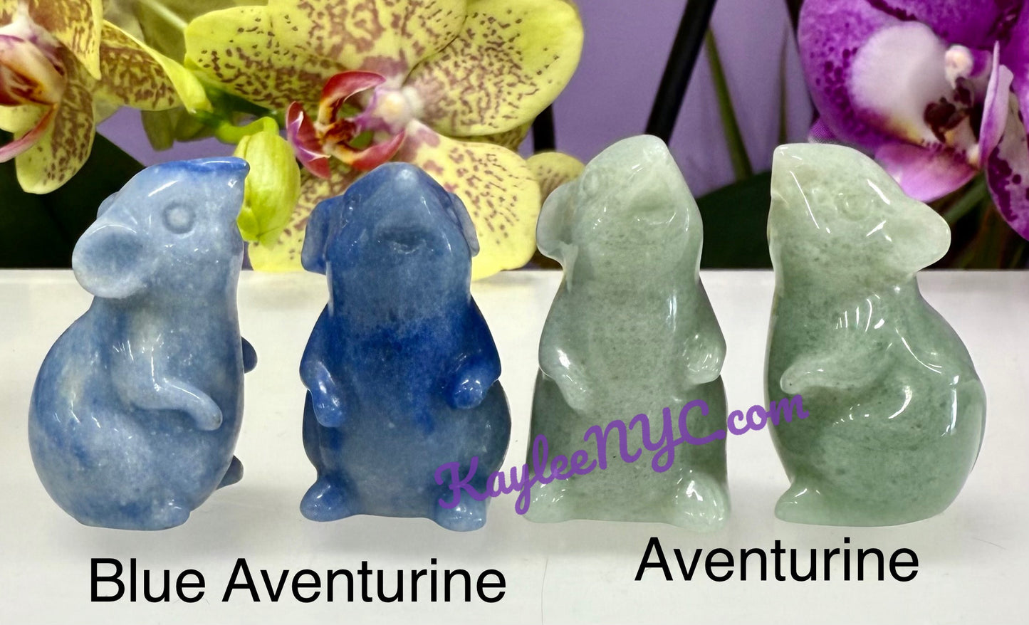 11 PCs 1.5” Natural mix Crystal Mouse Healing Energy