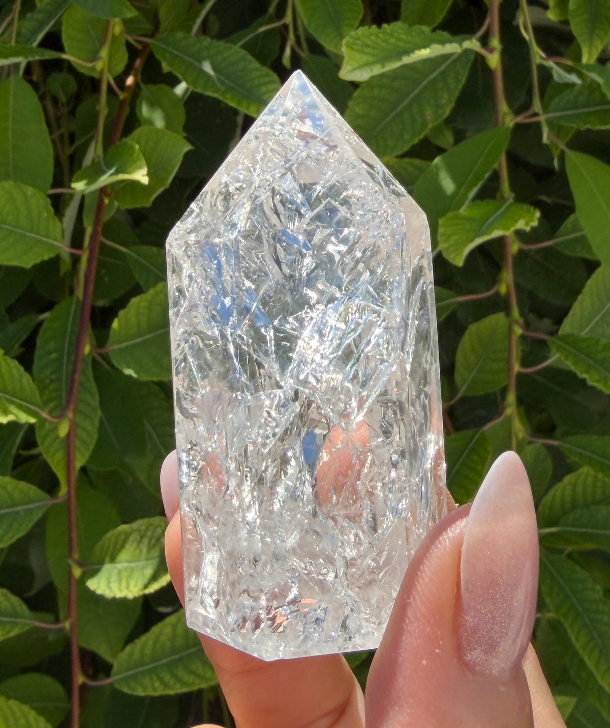 Wholesale Lot 2 Lb Fire & Ice Quartz Obelisk Tower Point Crystal Energy