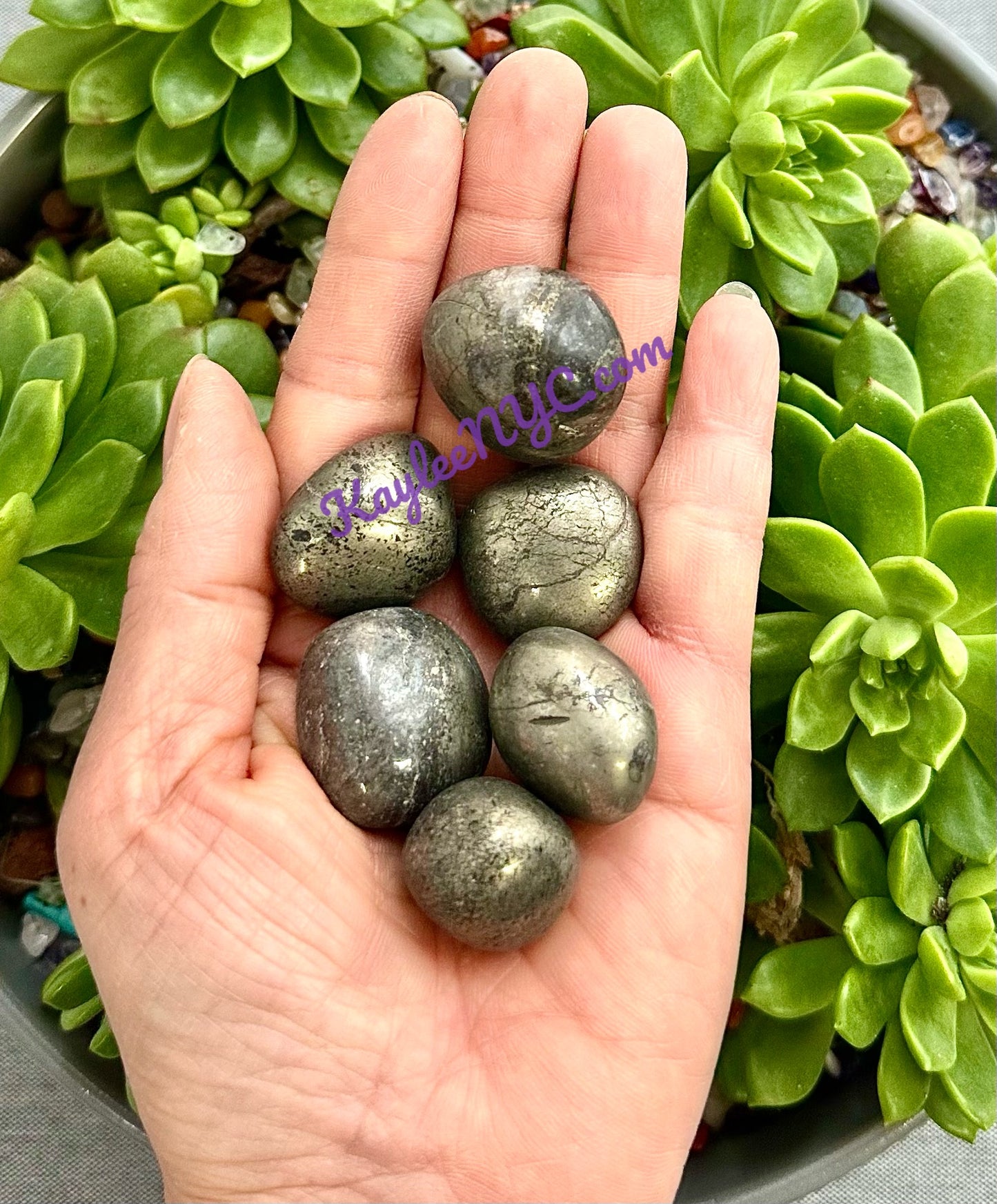 Wholesale Lot 2 Lbs Natural Pyrite Tumble Healing Energy Nice Quality