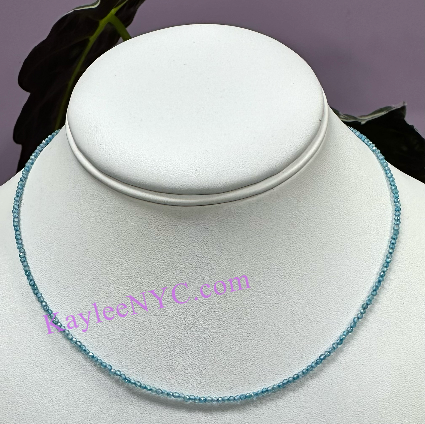 6 PCs 2mm Natural Topaz Necklaces