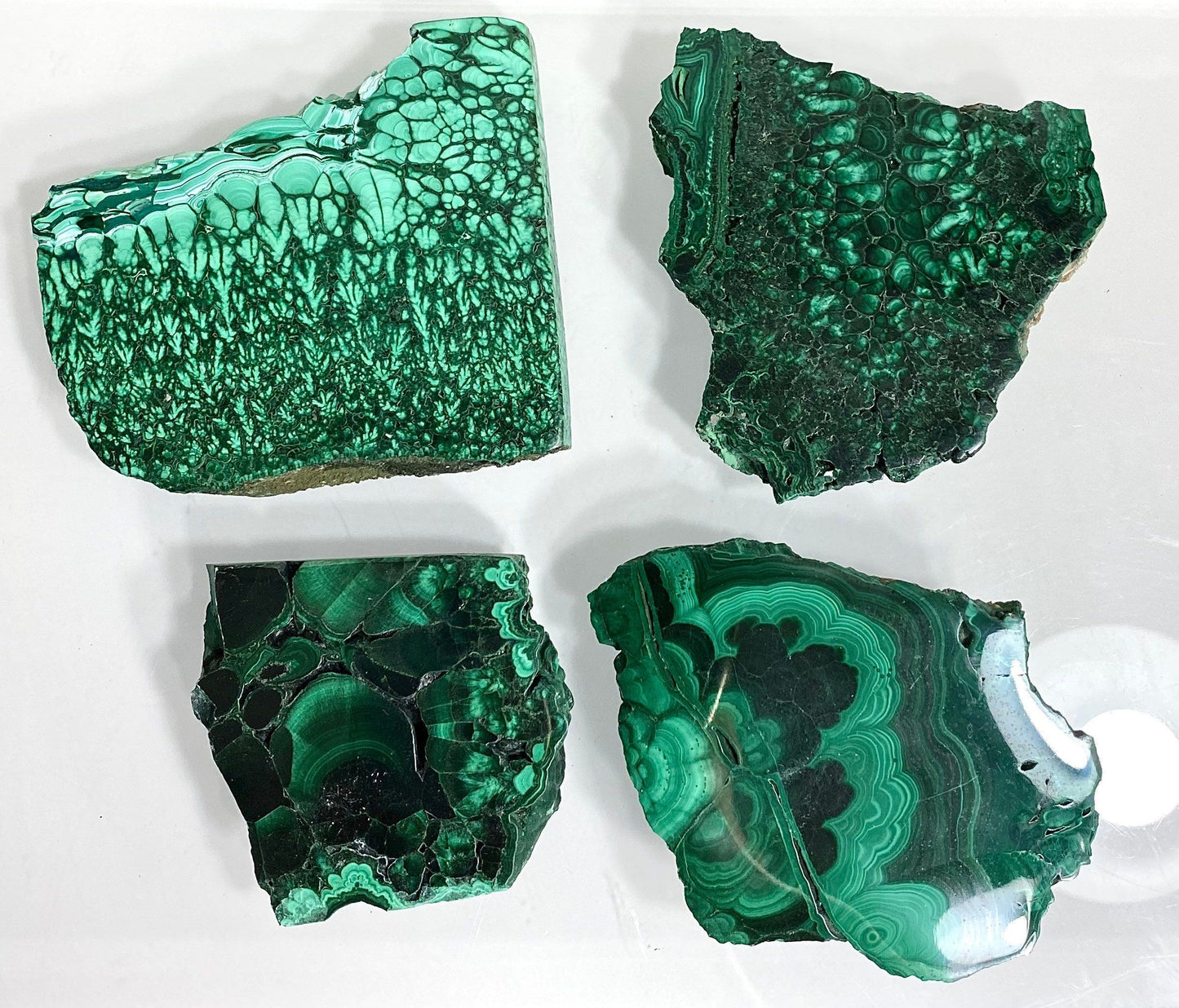 Wholesale Lot 3-5PCs Natural Malachite Slab Crystal Nice Quality Healing Energy 1.9 to 2 lbs