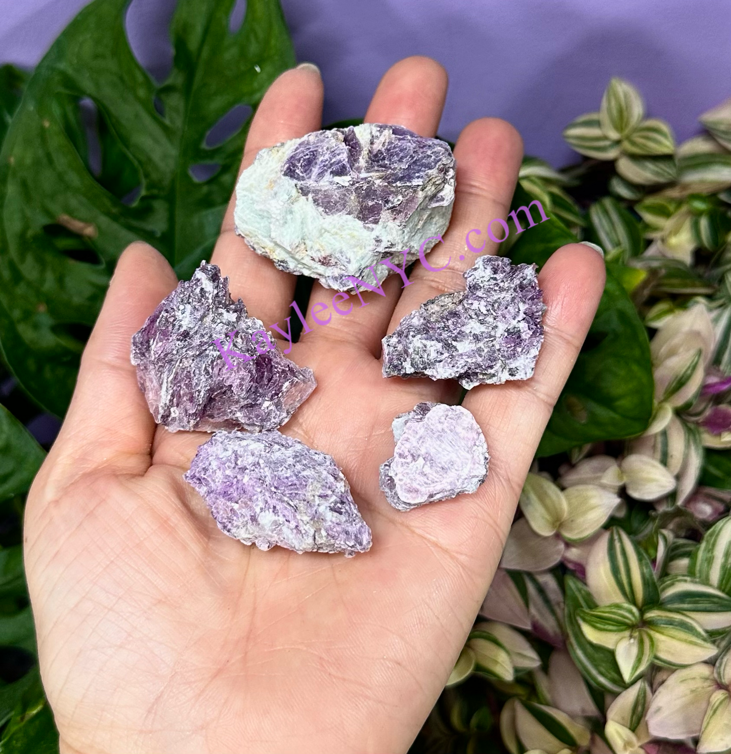 Wholesale Lot 2 lb Natural Lepidolite Mica Crystal Raw Nice Quality