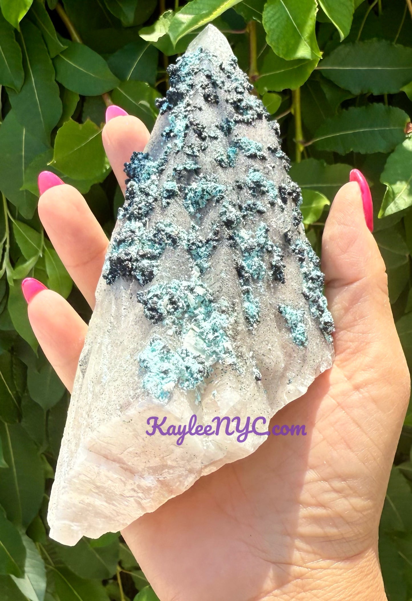 2 lbs Natural Calcite Malachite Chrysocolla specimen Crystal