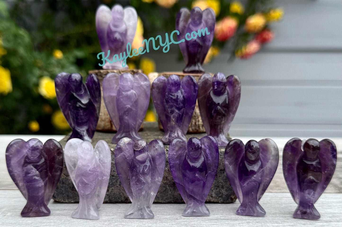 12 PCs 4cm Natural Amethyst Angel