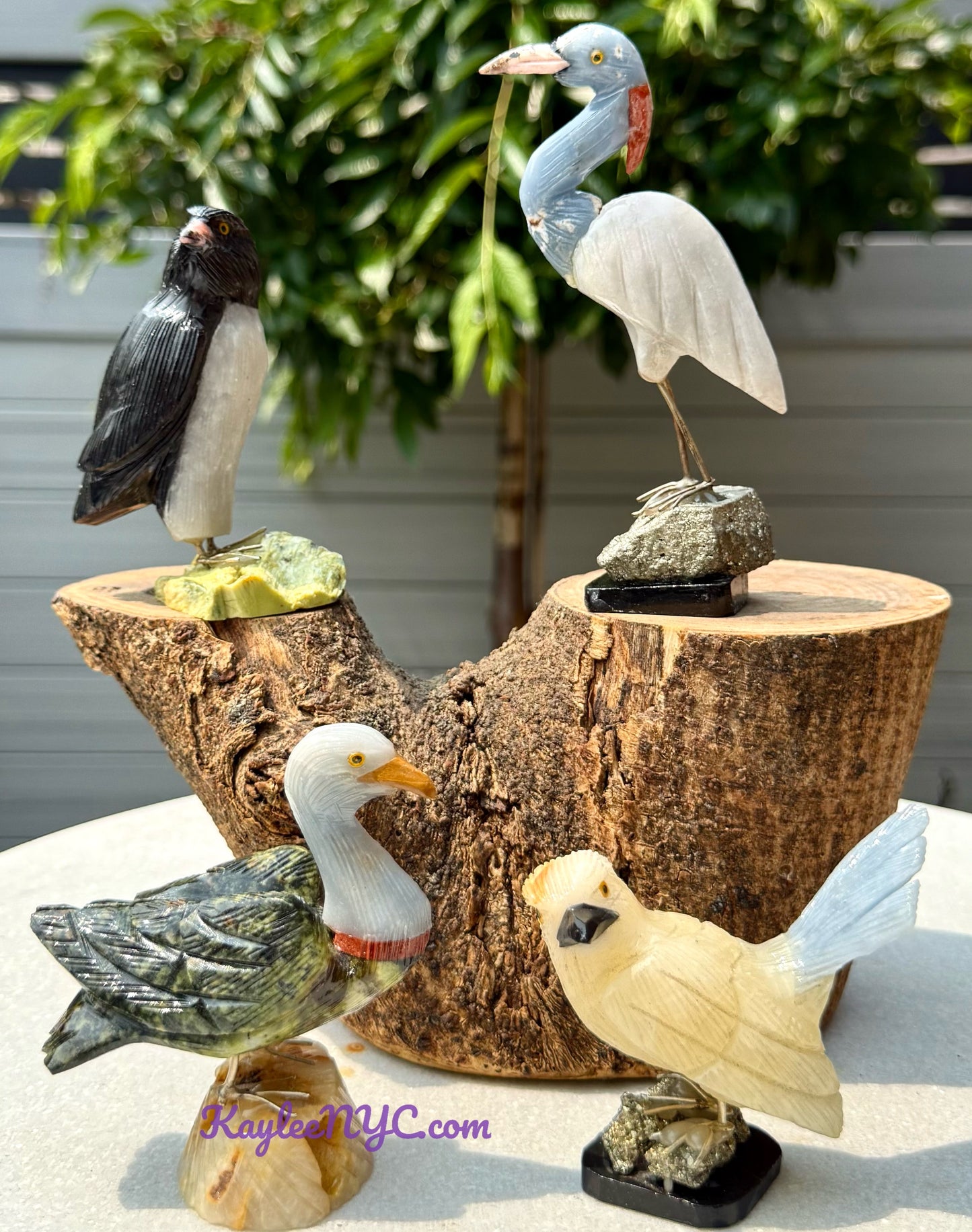 4 PCs Mix Natural Crystal Birds Healing energy
