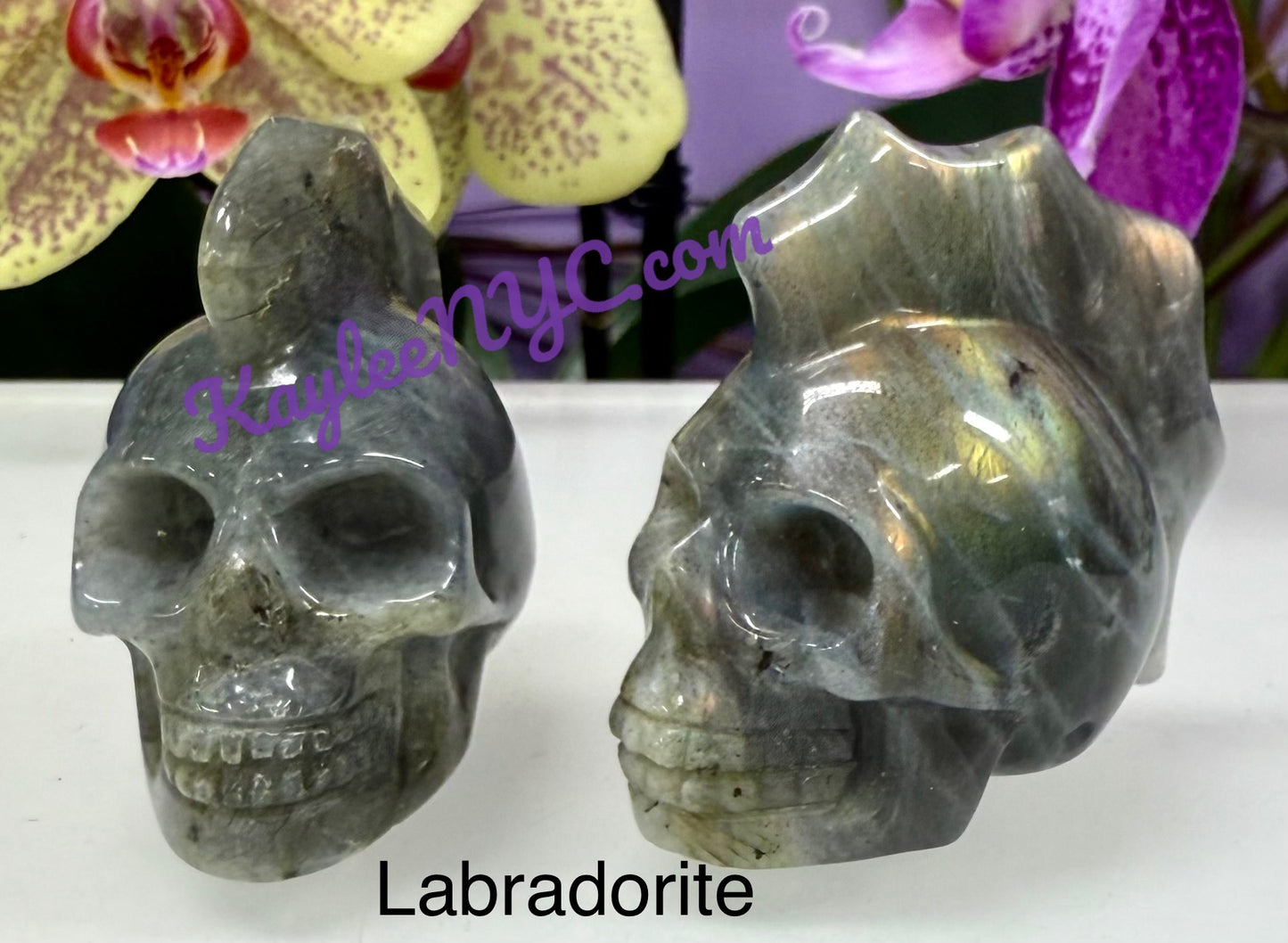 Wholesale lot 6 Pcs 2.5” Natural Crystal Mohawk Skulls Healing Energy