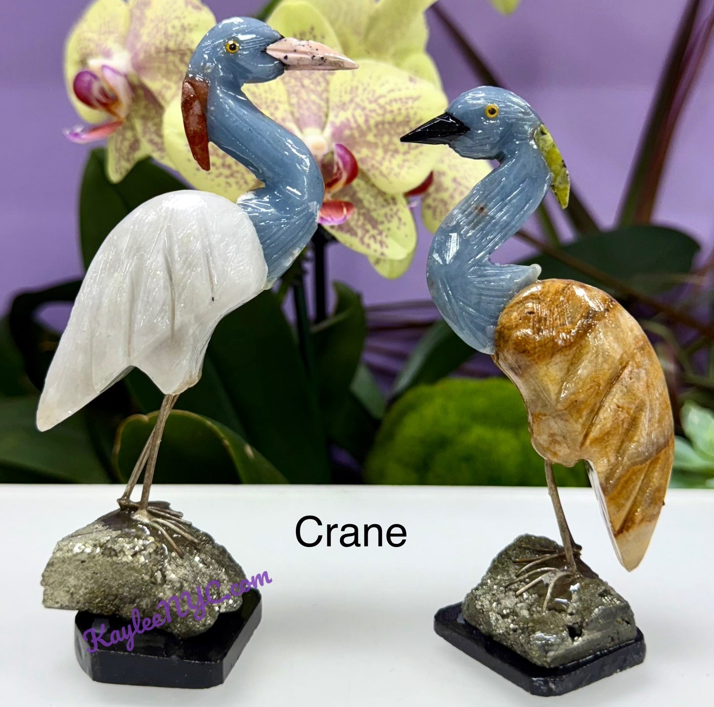 4 PCs Mix Natural Crystal Birds Healing energy