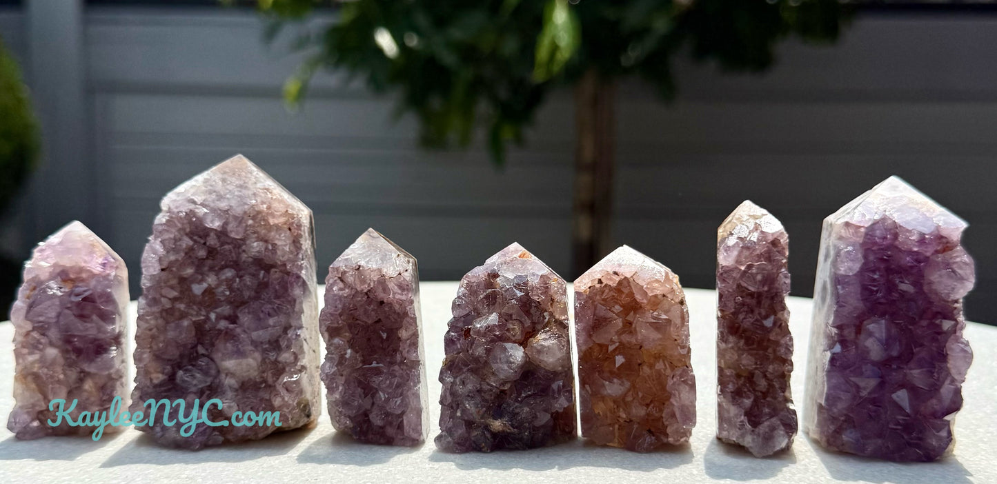 1 lb Natural Amethyst Cluster Obelisk Tower Crystals Healing Energy