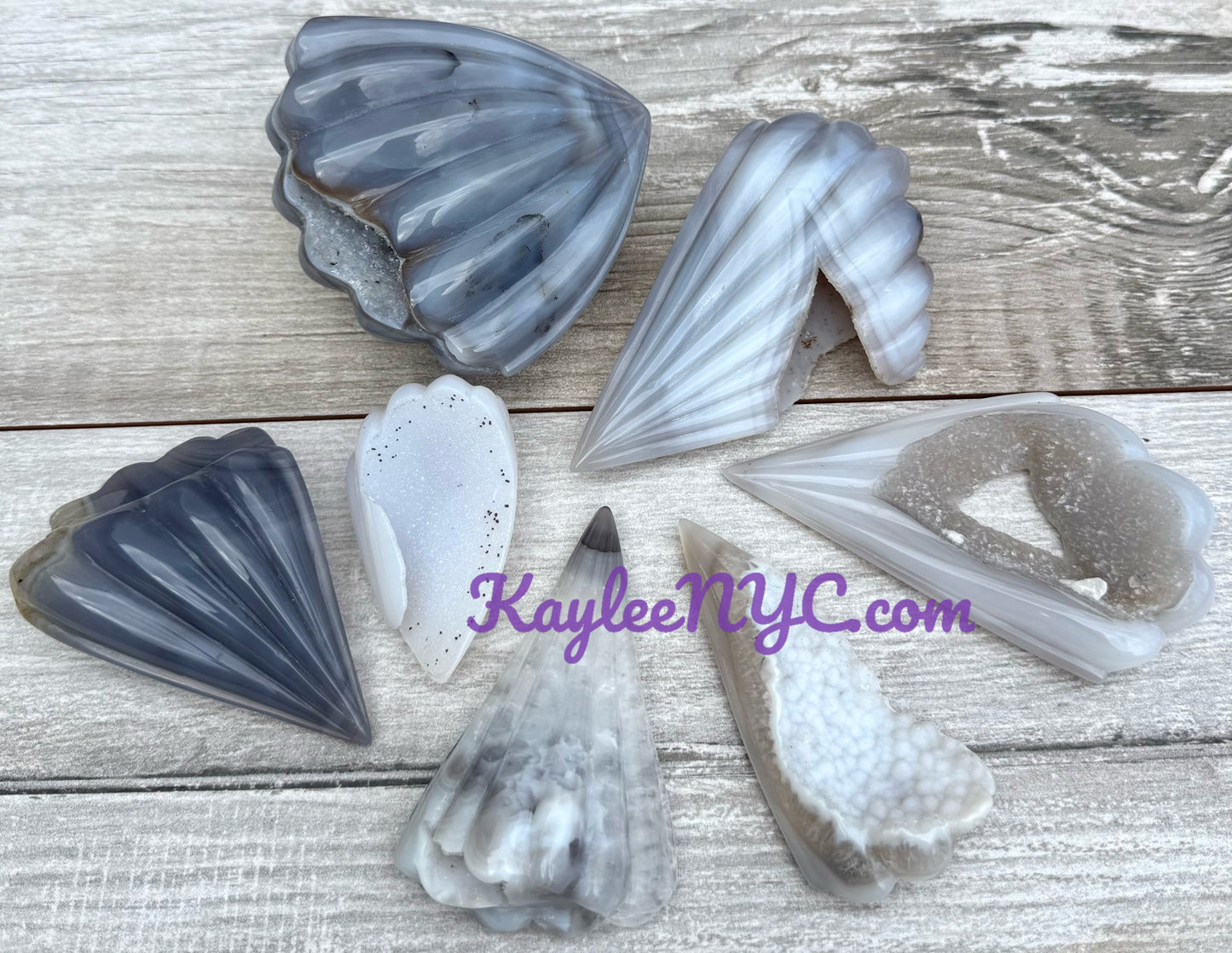 6-9 PCs Natural Druzy Agate Shell Crystals Healing Energy