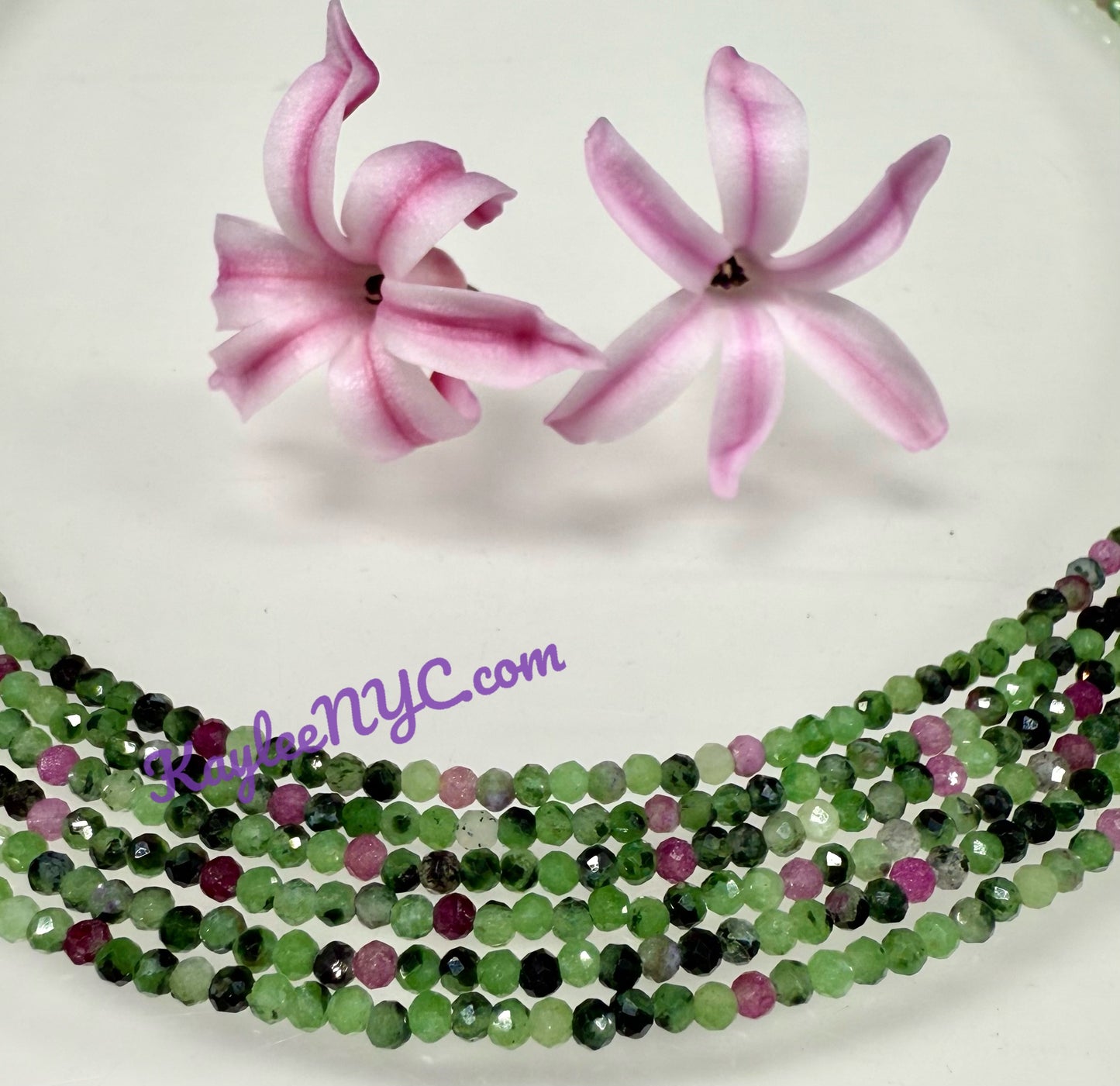 6 PCs 2mm Natural Ruby Zoisite Necklaces