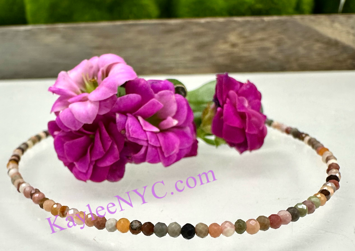 6 PCs 2mm Natural Alashan Agate Anklets Crystal Healing Energy