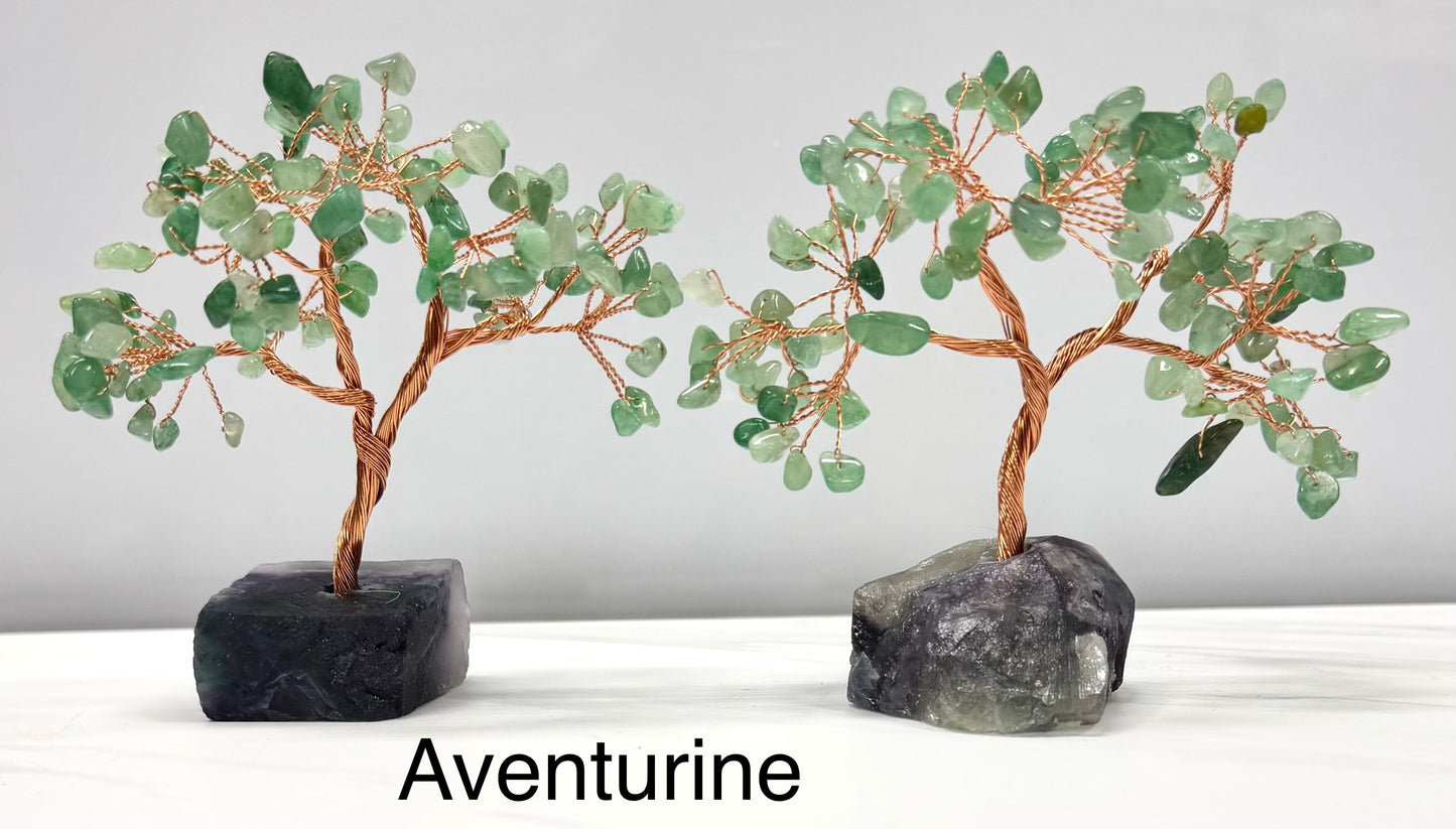 Wholesale Lot 7Pcs Bonsai Tree with Fluorite Crystal Base