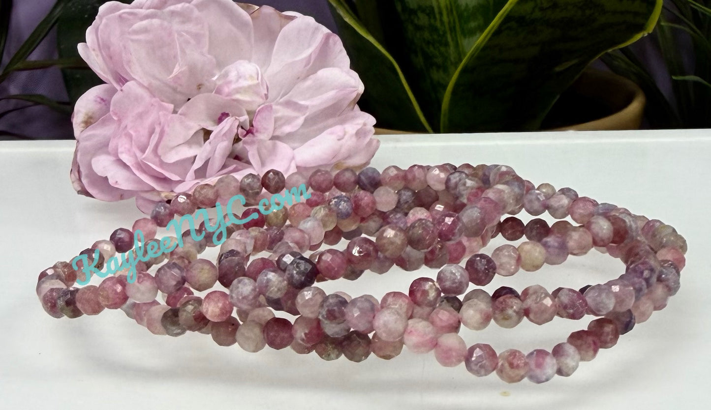 Wholesale Lot 6 Pcs Natural Faceted Unicorn Stone 4mm 7.5” Crystal Healing Stretch Bracelet