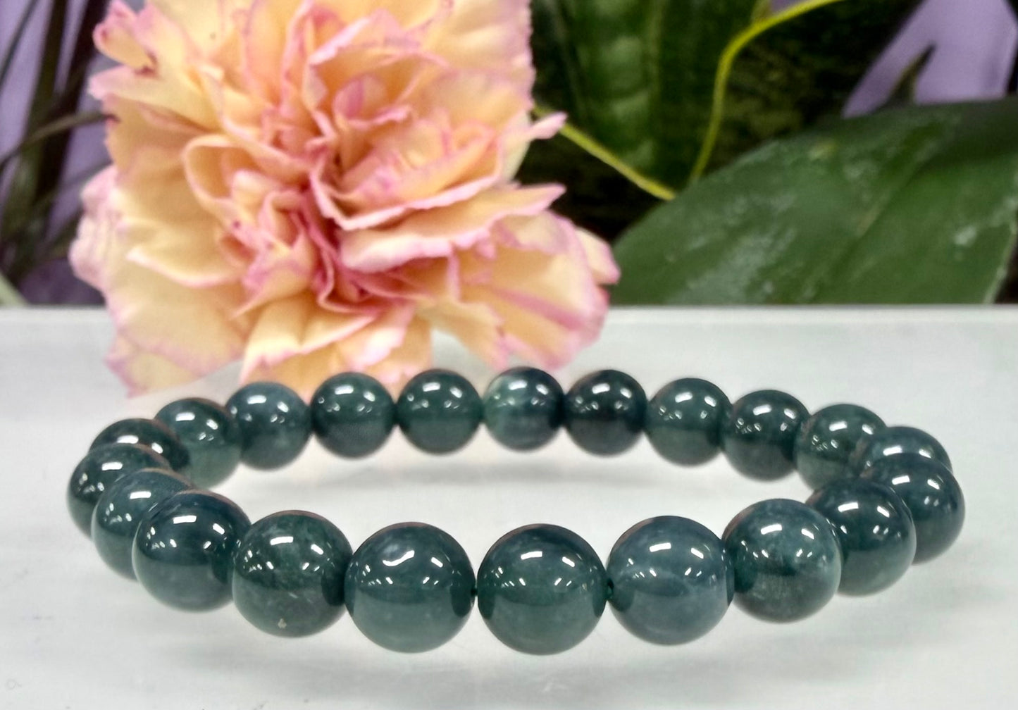 Wholesale 6 Pcs 9.5-10mm Jade Jadeite Crystal Healing Stretch Bracelet 8”