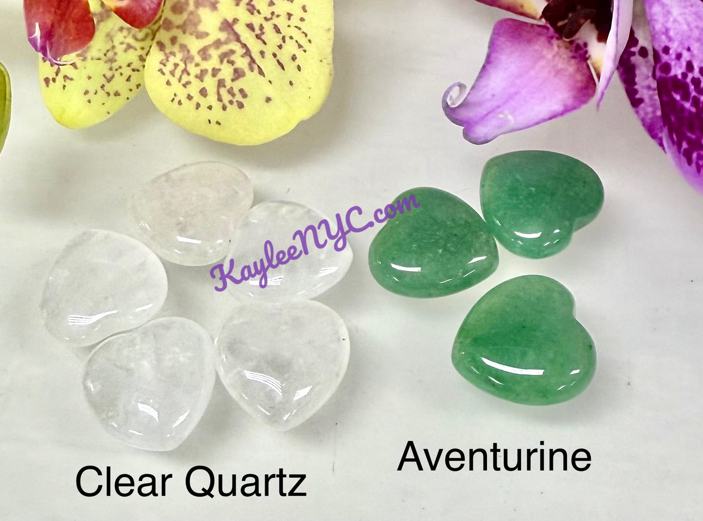 Wholesale Lot 30 Pcs 20mm Mix Crystal Hearts Nice Quality Healing Energy