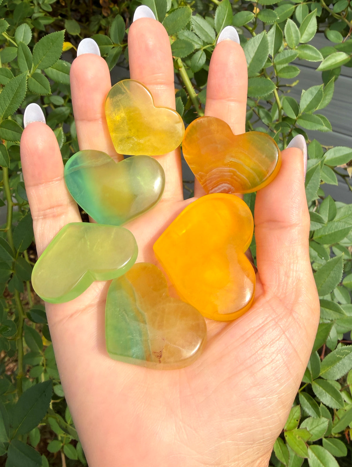 Wholesale 2 lbs Lot Natural Candy Fluorite Heart Crystal Energy