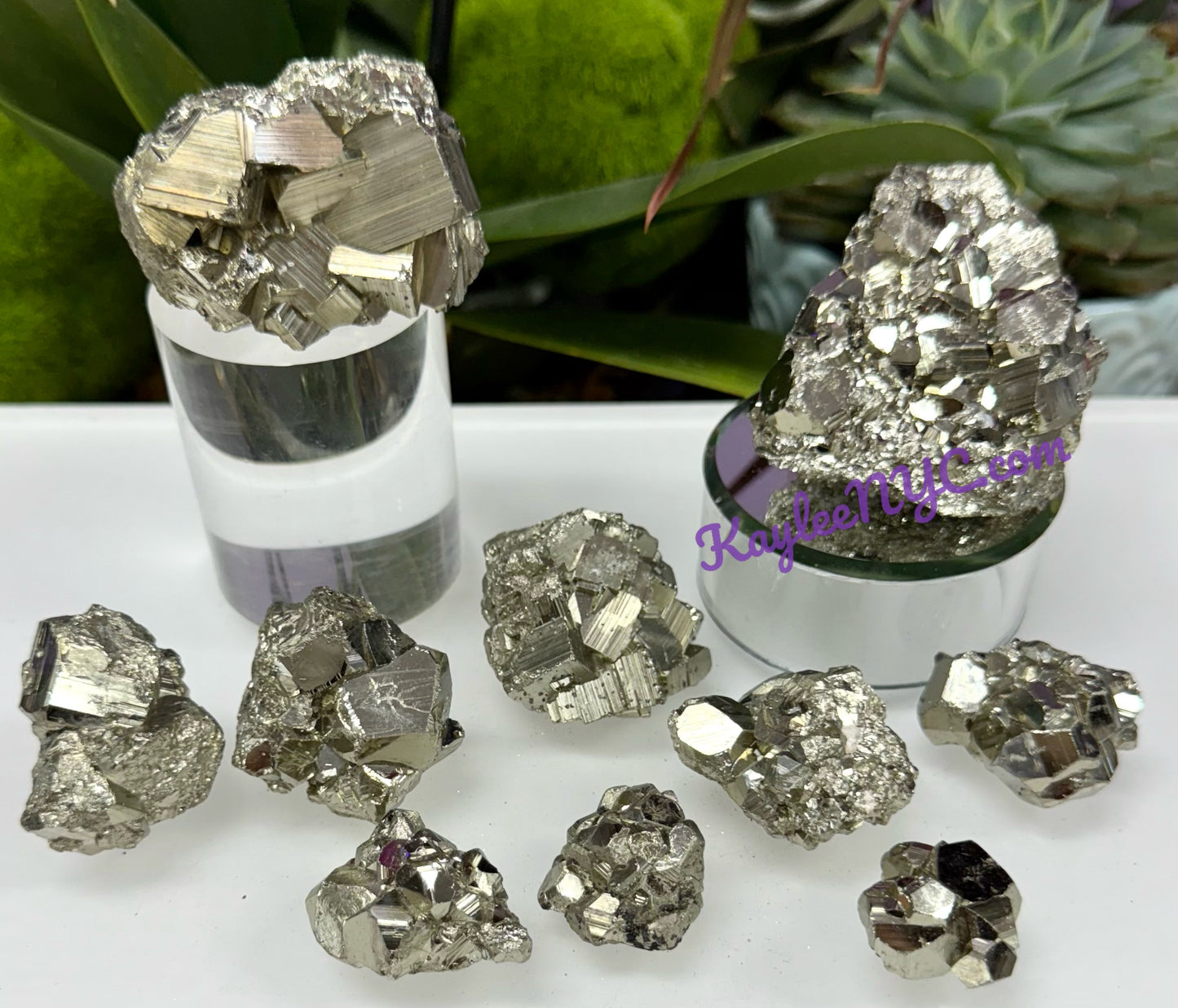 8-14 pcs Natural Cubic Pyrite specimen Crystal