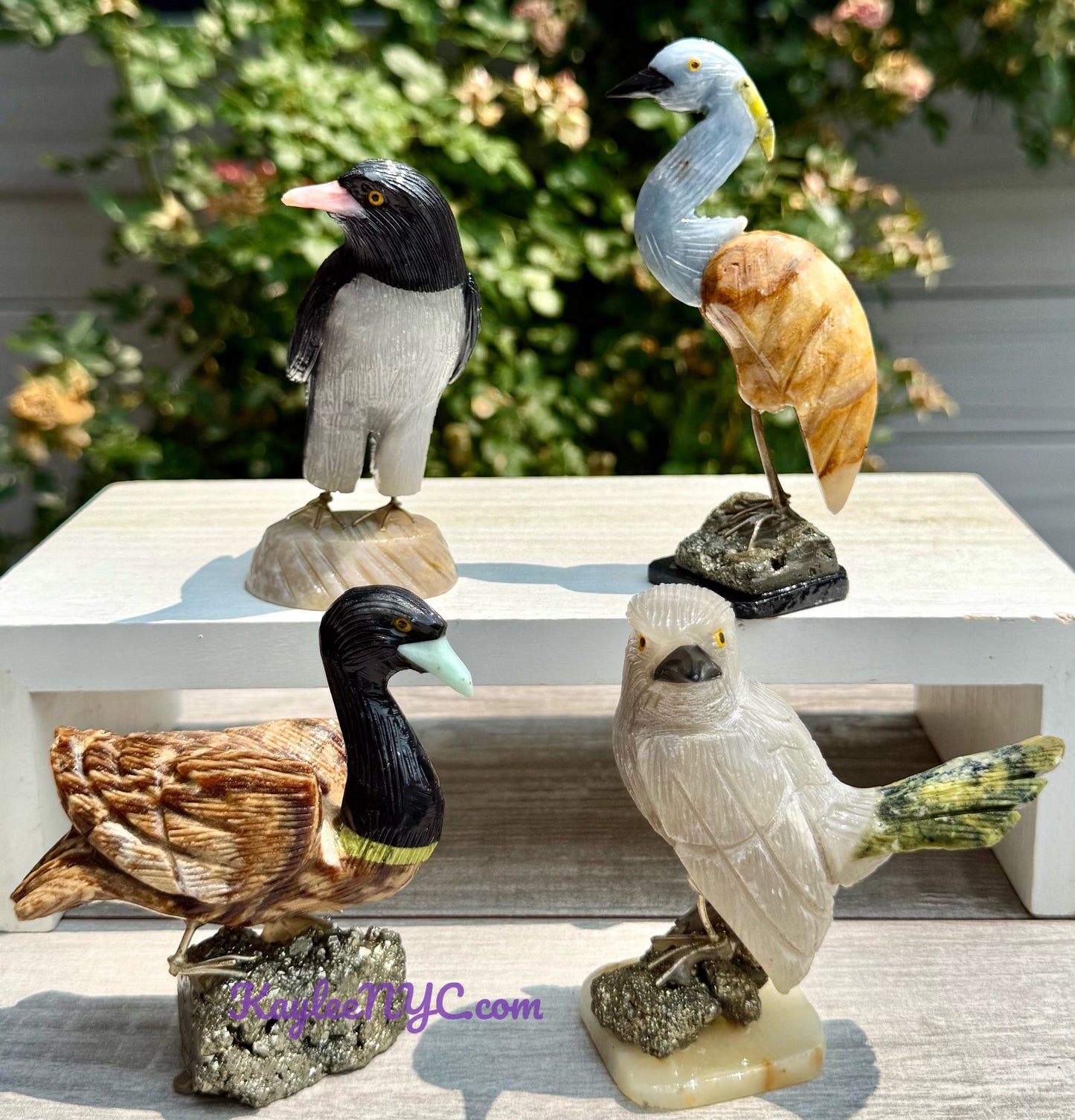 4 PCs Mix Natural Crystal Birds Healing energy