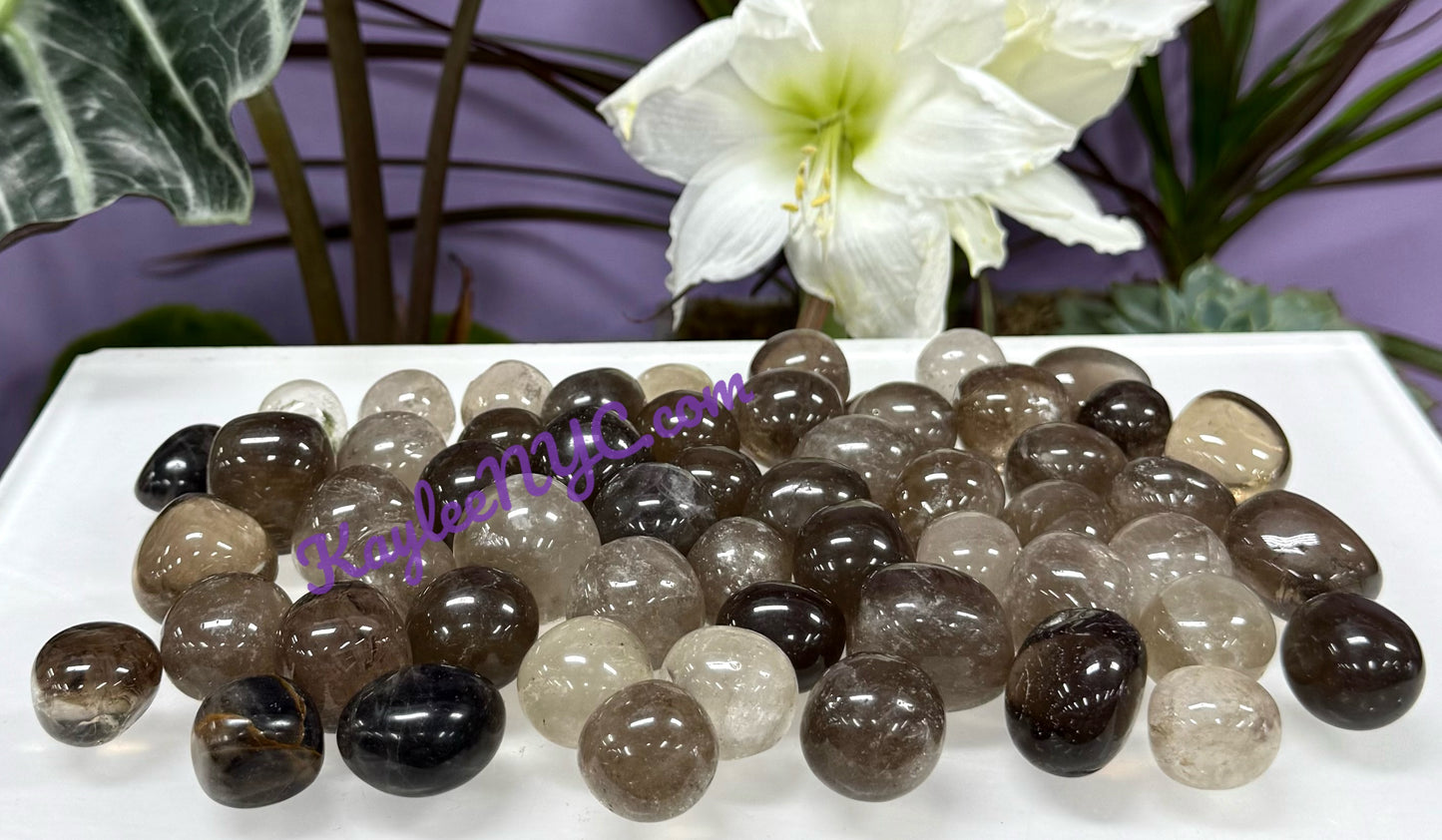 2 lbs Natural Smoky Quartz Tumble