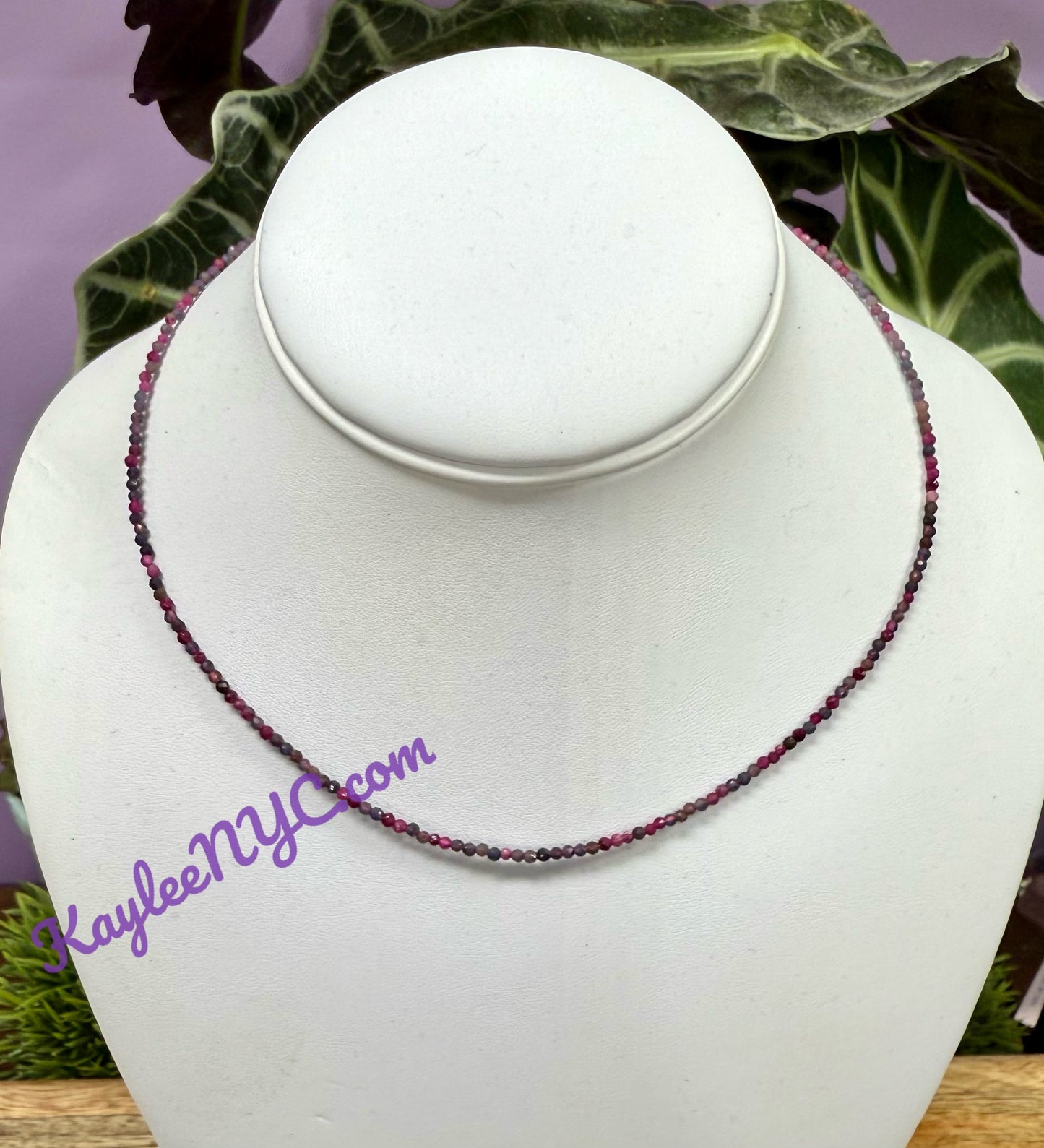 6 PCs 2mm Natural Ruby & Sapphire Necklaces