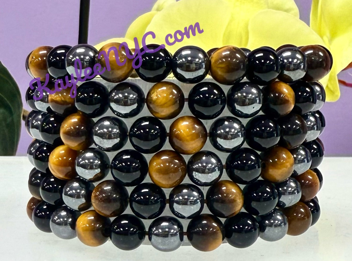Wholesale 6 Pcs Protection Crystal Healing Stretch Bracelet 8mm 7.5"