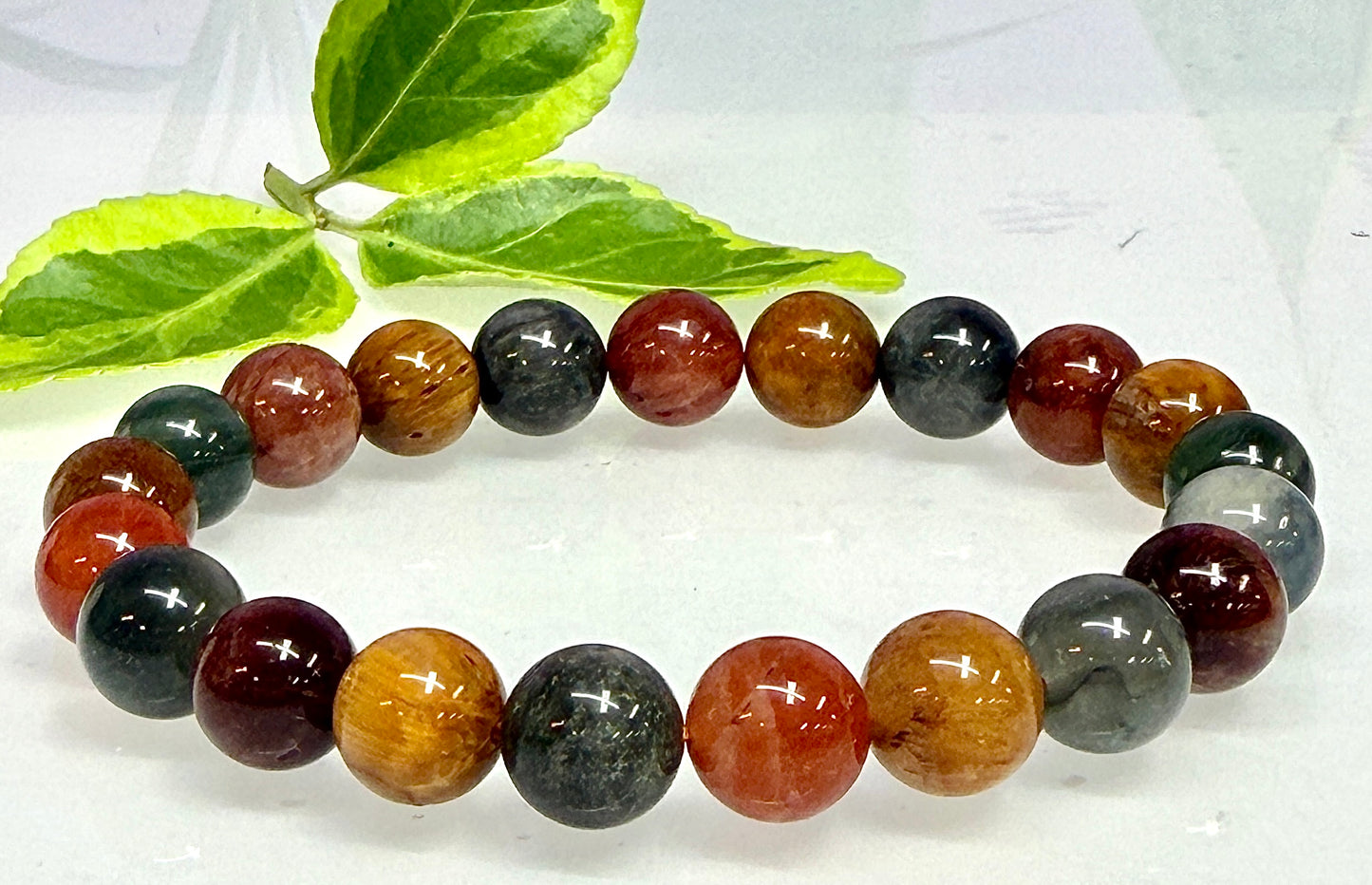 Wholesale 4 Pcs Natural Amphibole Quartz 8-10mm Crystal Healing Stretch Bracelet