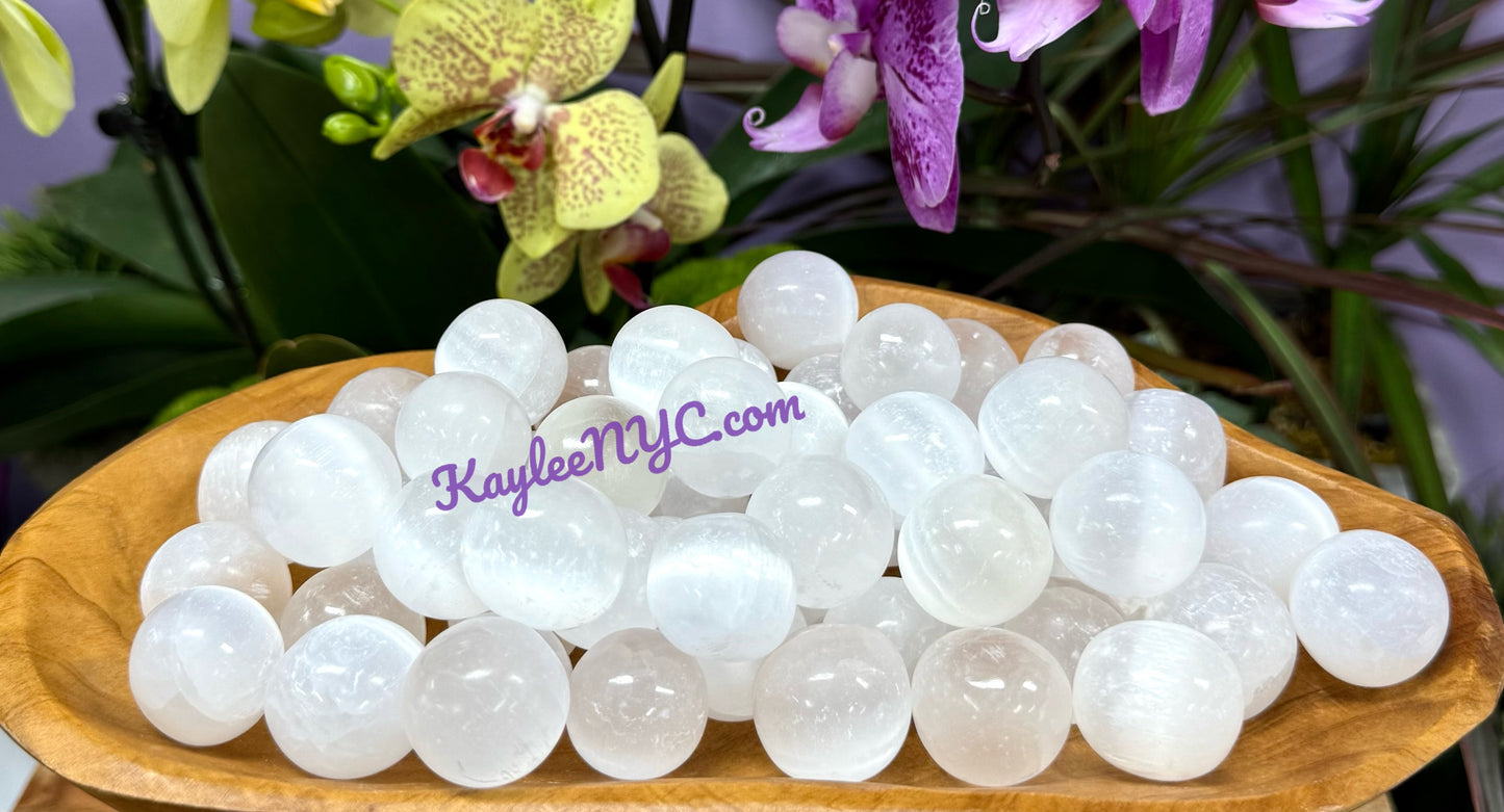 2 lbs Natural Selenite aka Satin Spar Tumble