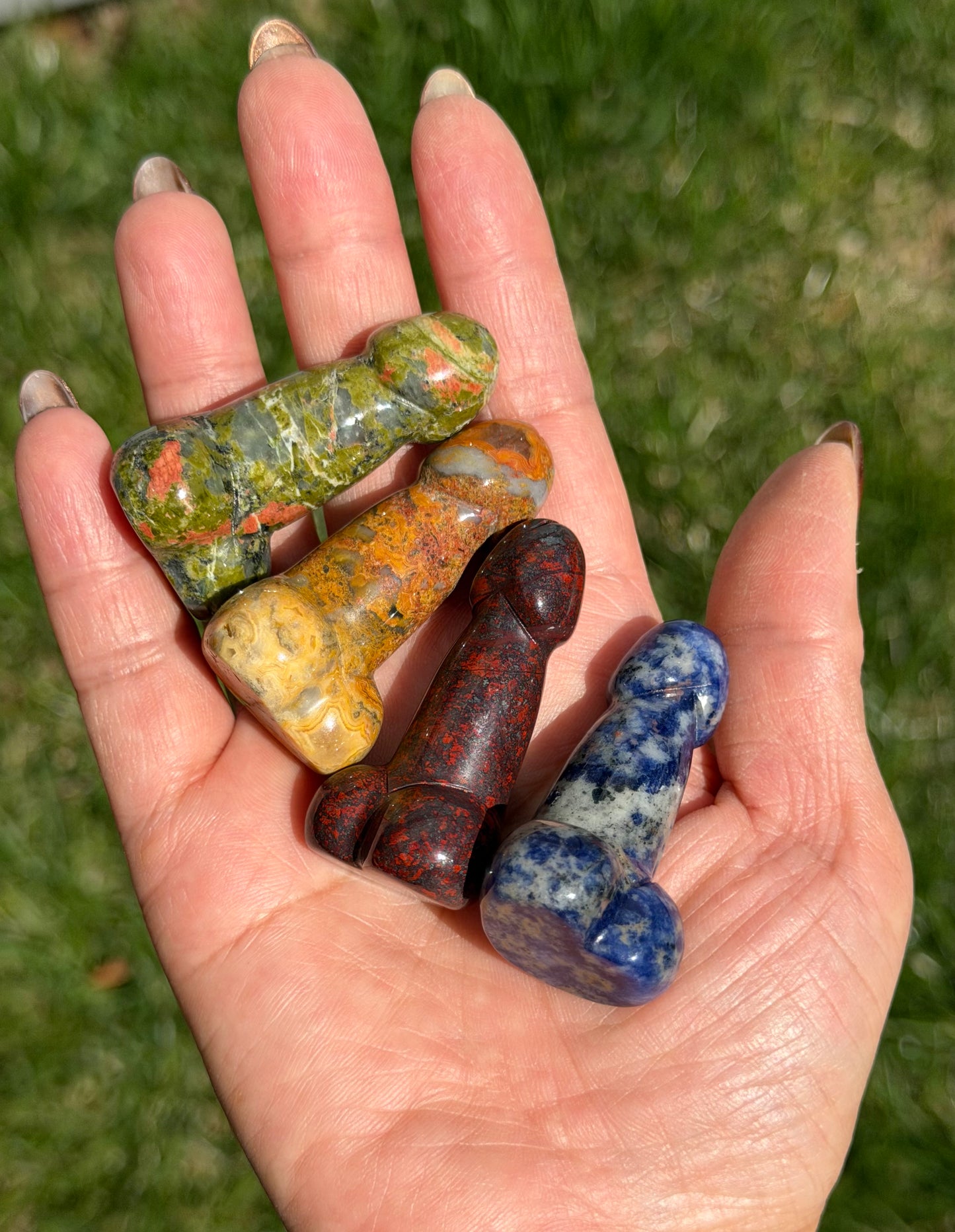 8 PCs 2” Mixed Crystal Mini Peen Healing Energy