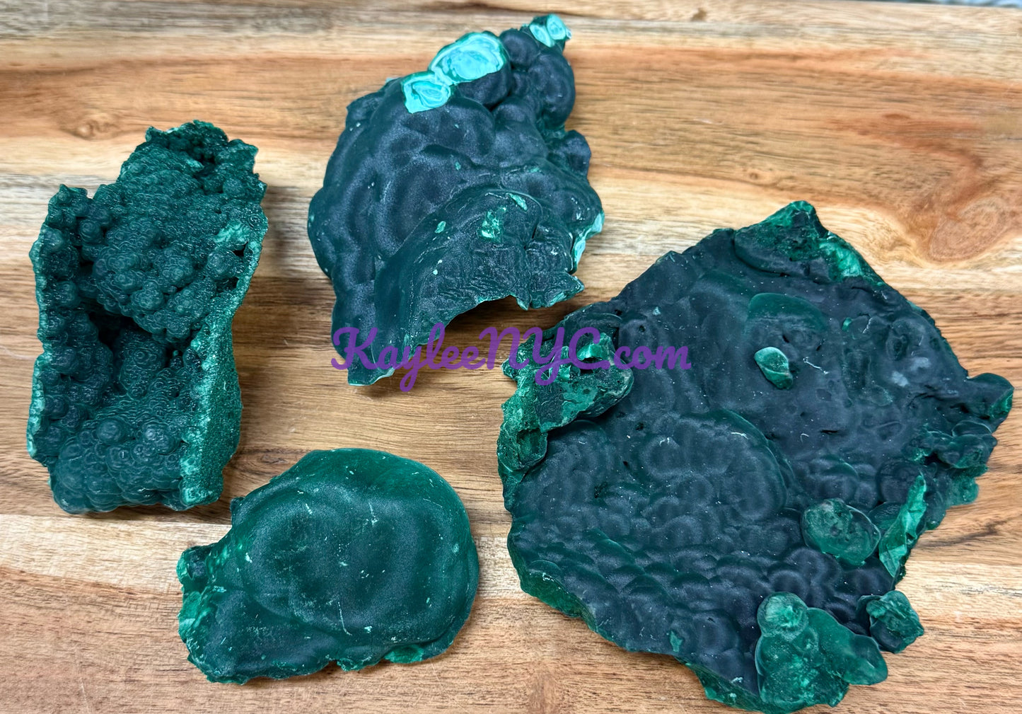 Wholesale Lot 4 pcs Natural Malachite Specimens Raw Crystal Nice Quality Healing Energy
