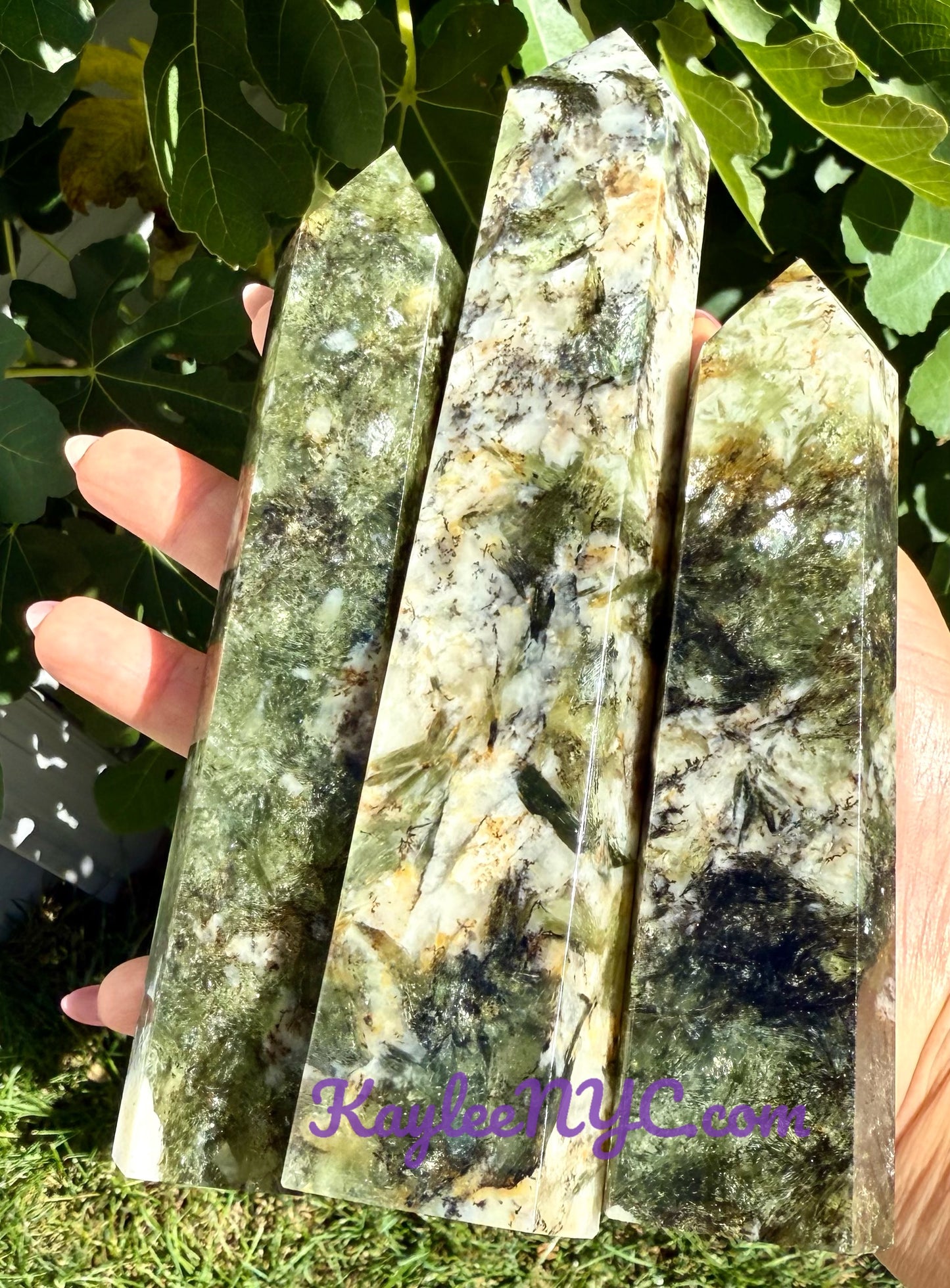 Wholesale Lot 4-5 pcs large Natural Green Lepidolite Mica obelisk Tower Point Crystal Healing Energy 3.9-4lbs